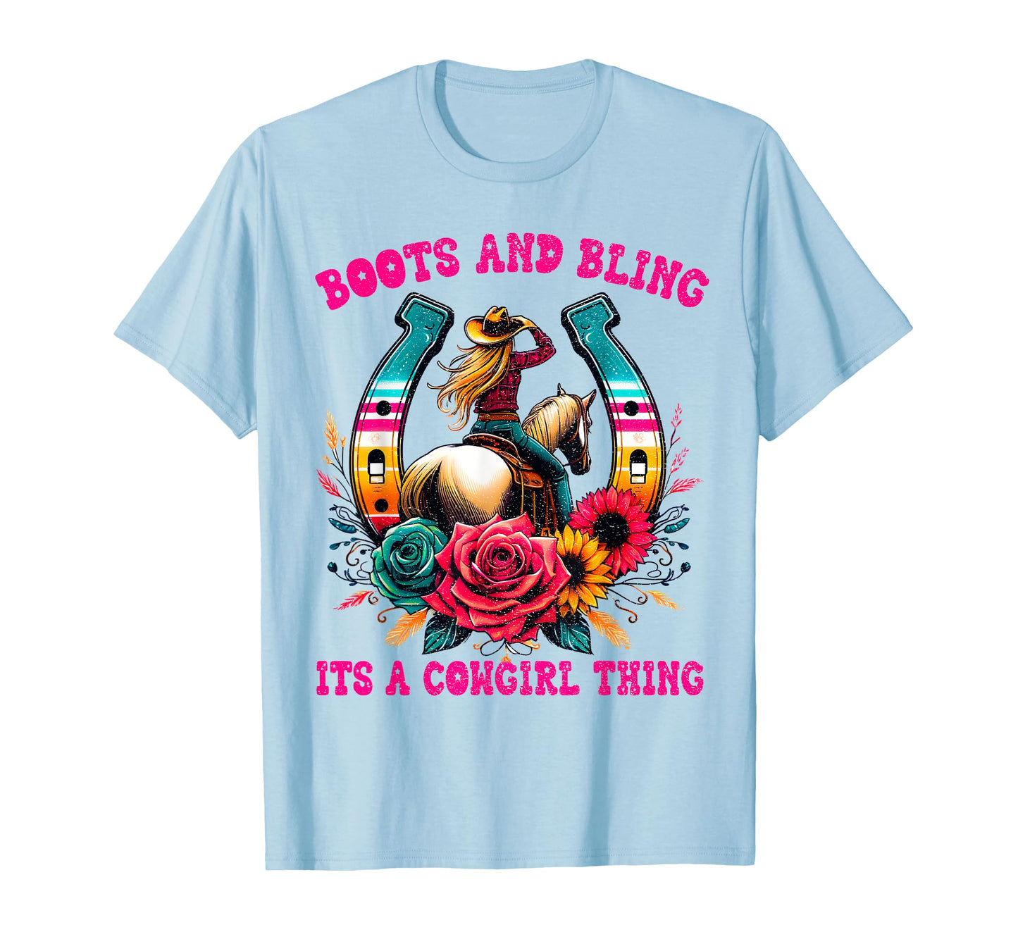 Boots and Bling its a Cowgirl Thing Cute Love Country Life T-Shirt