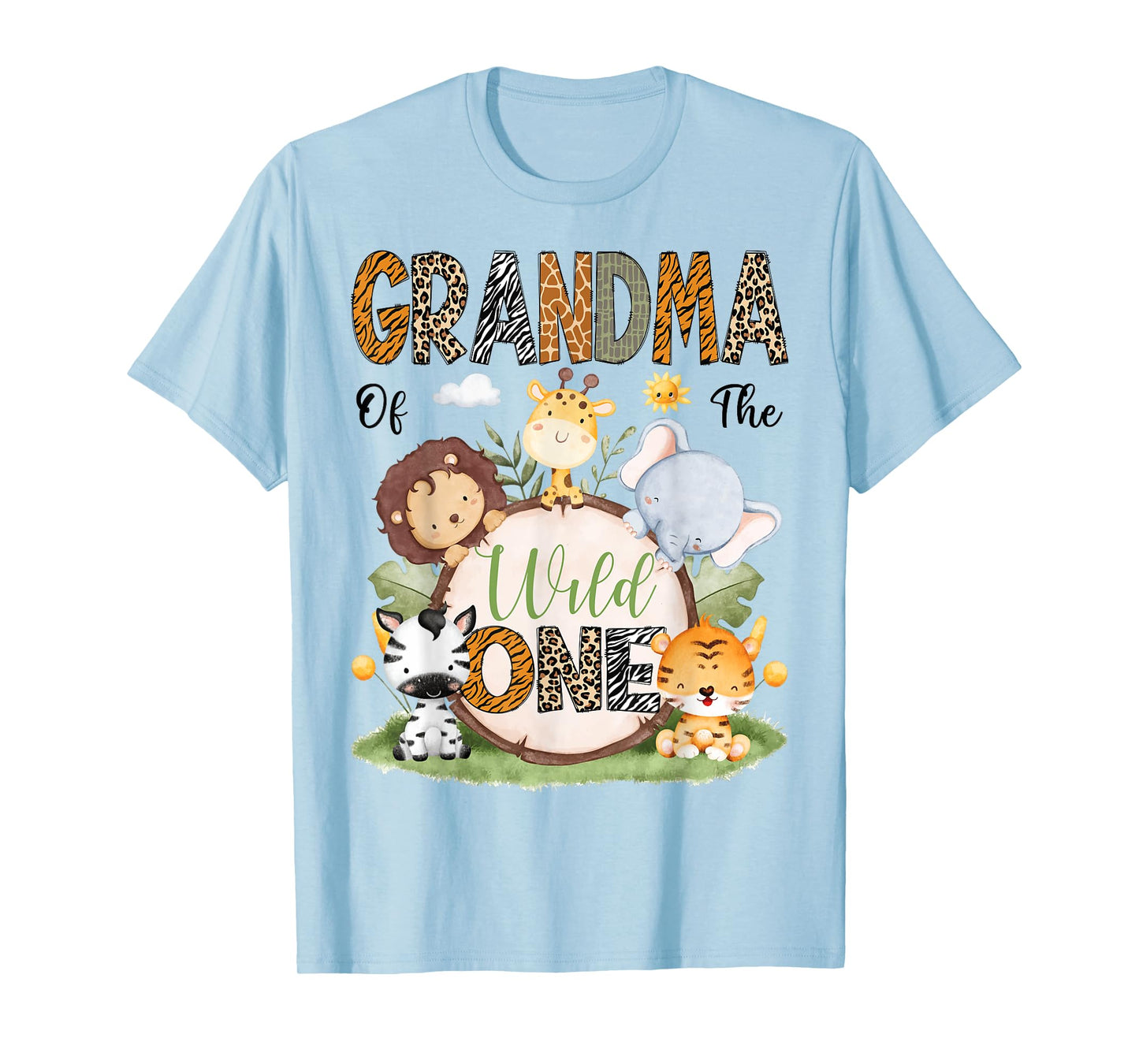 Grandma Of The Wild One 1St Birthday Boy Safari Lover T-Shirt