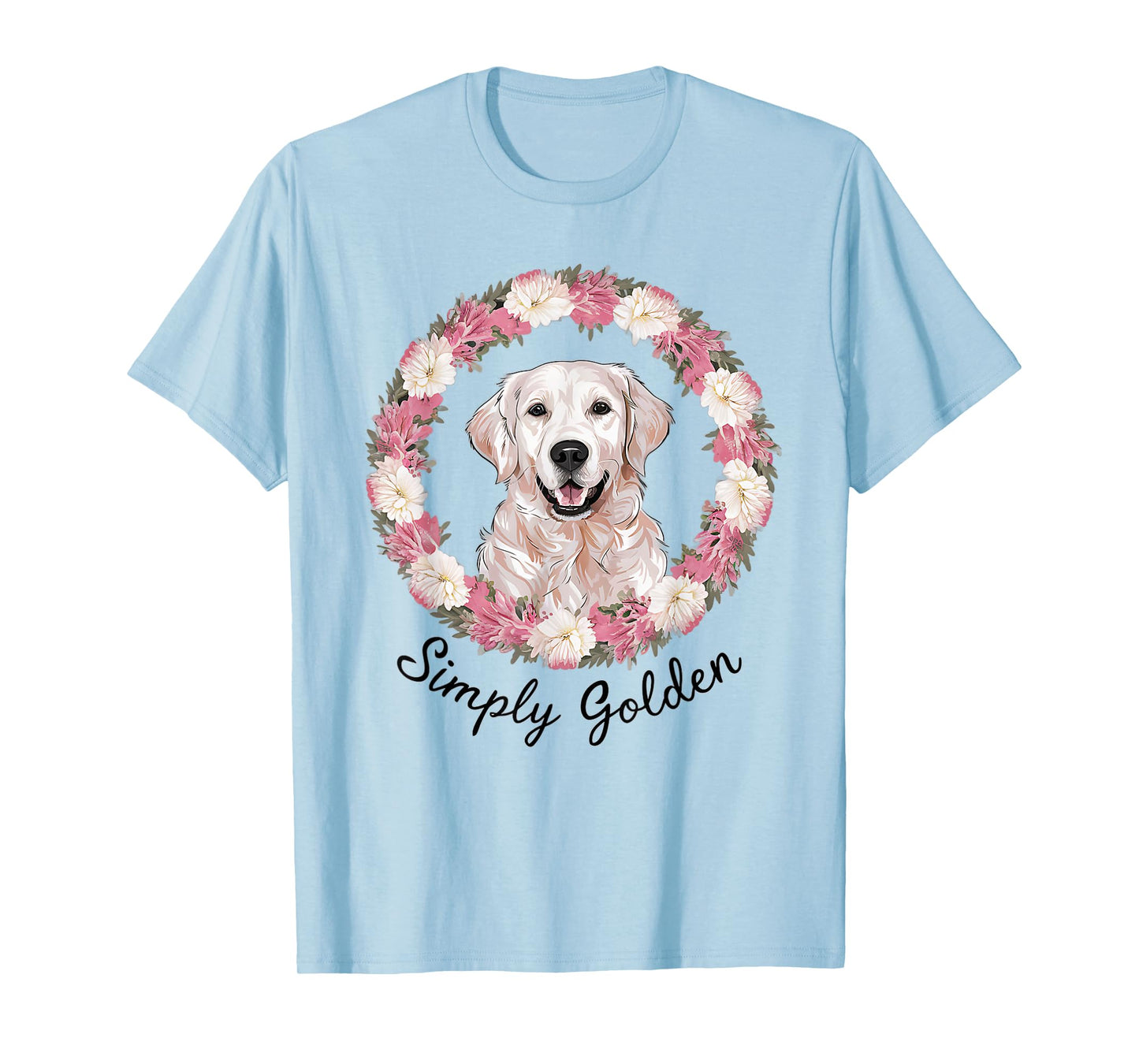 White English Cream Golden Retriever Cute 'Simply Golden' T-Shirt