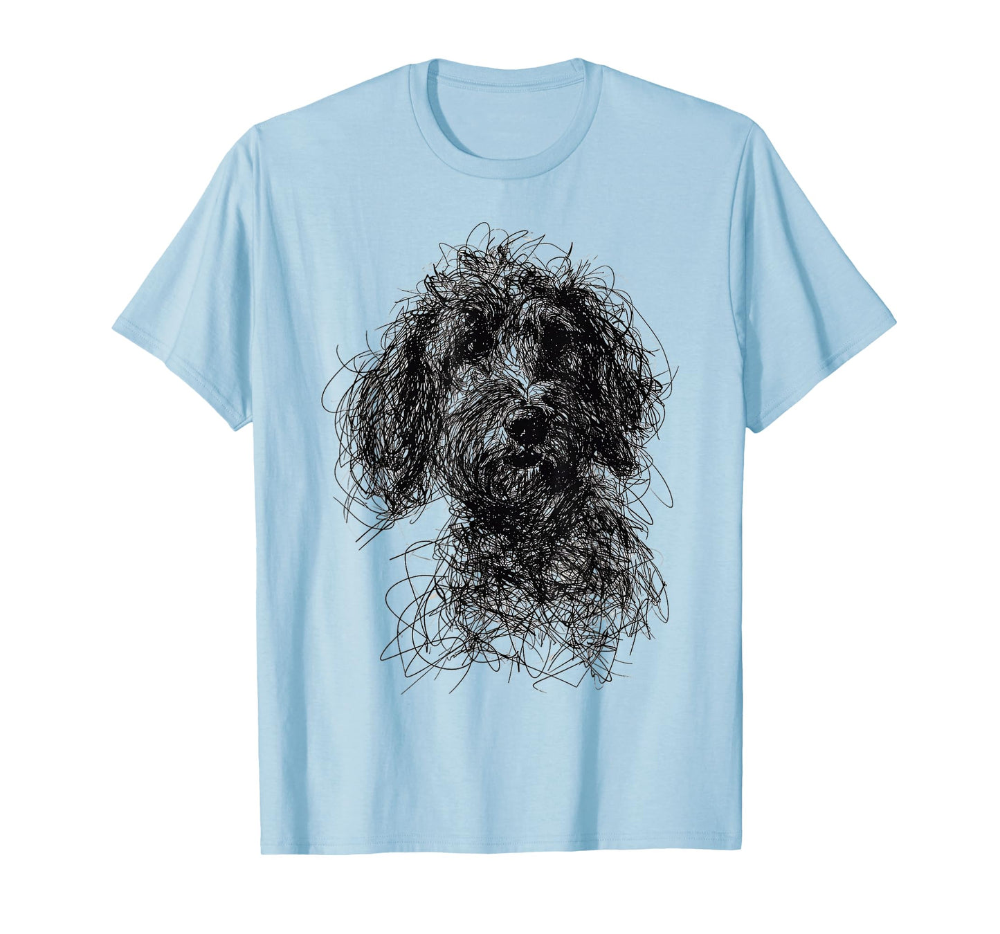 Dog Art Drawing Animal Abstract Illustration Graphic Dog T-Shirt