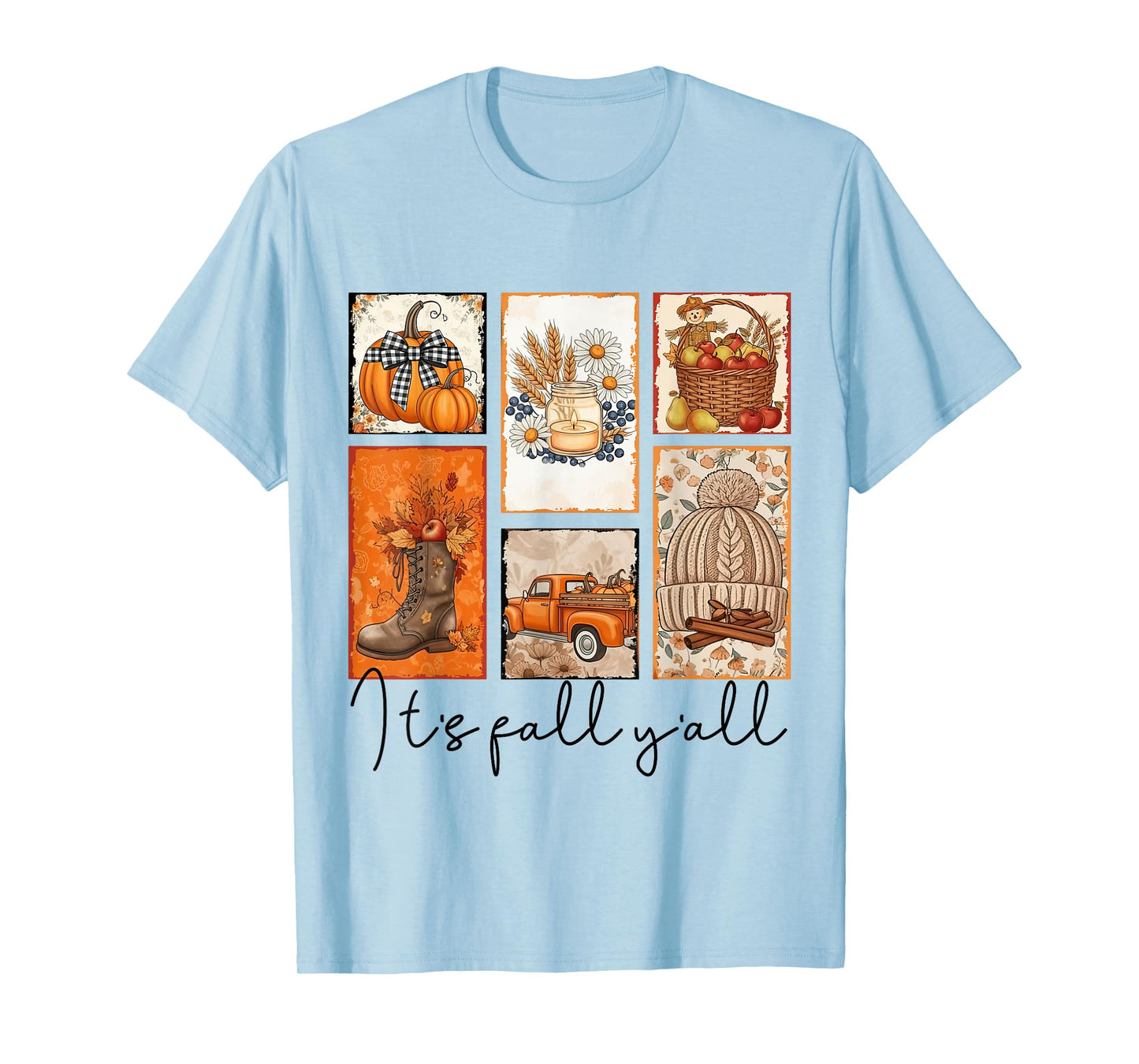 It's Fall Y'all Autumn Pumpkin Season Halloween Thanksgiving T-Shirt