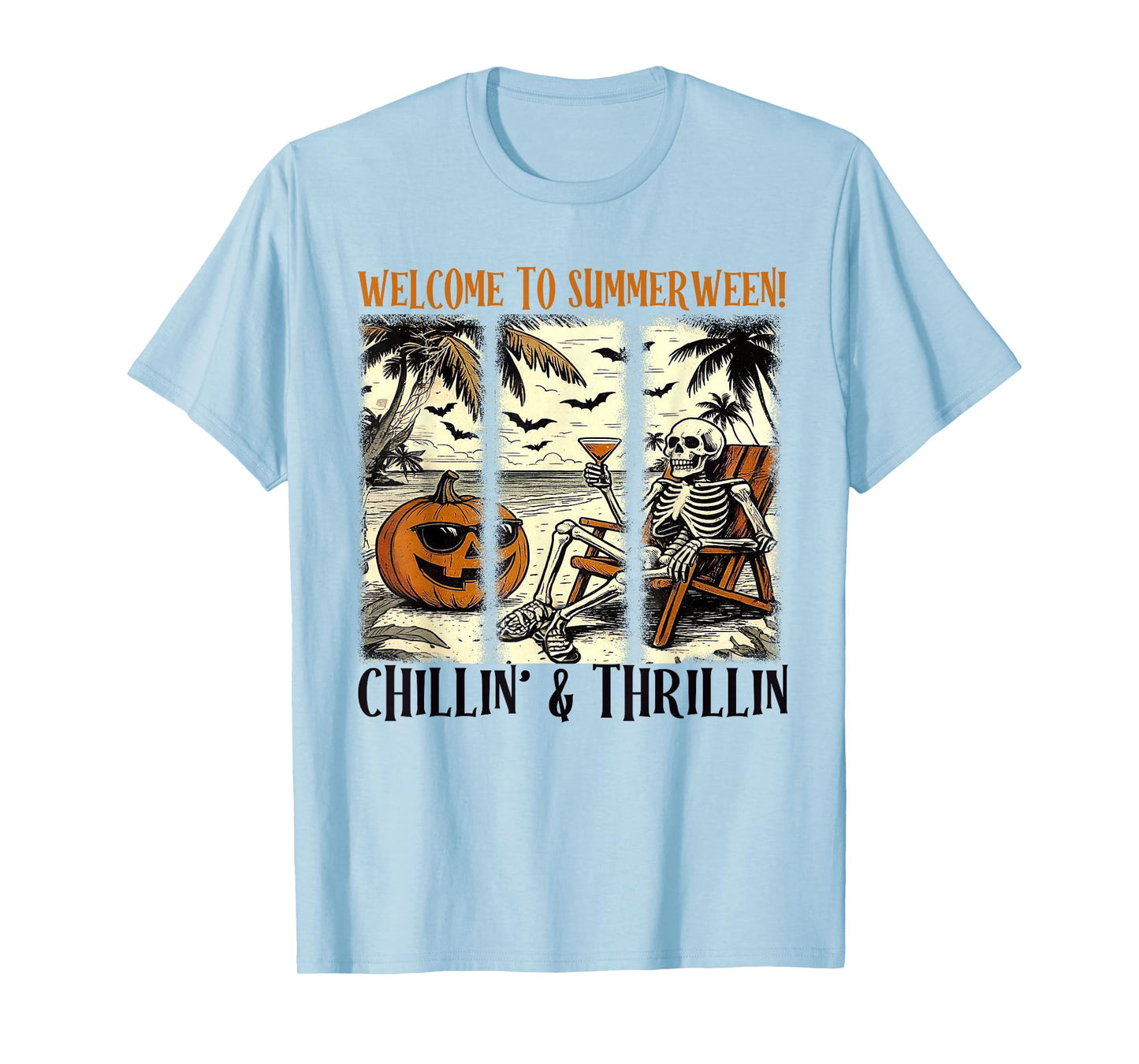 Skulll Summer, Welcome To Summerween, Skeleton Summerween T-Shirt