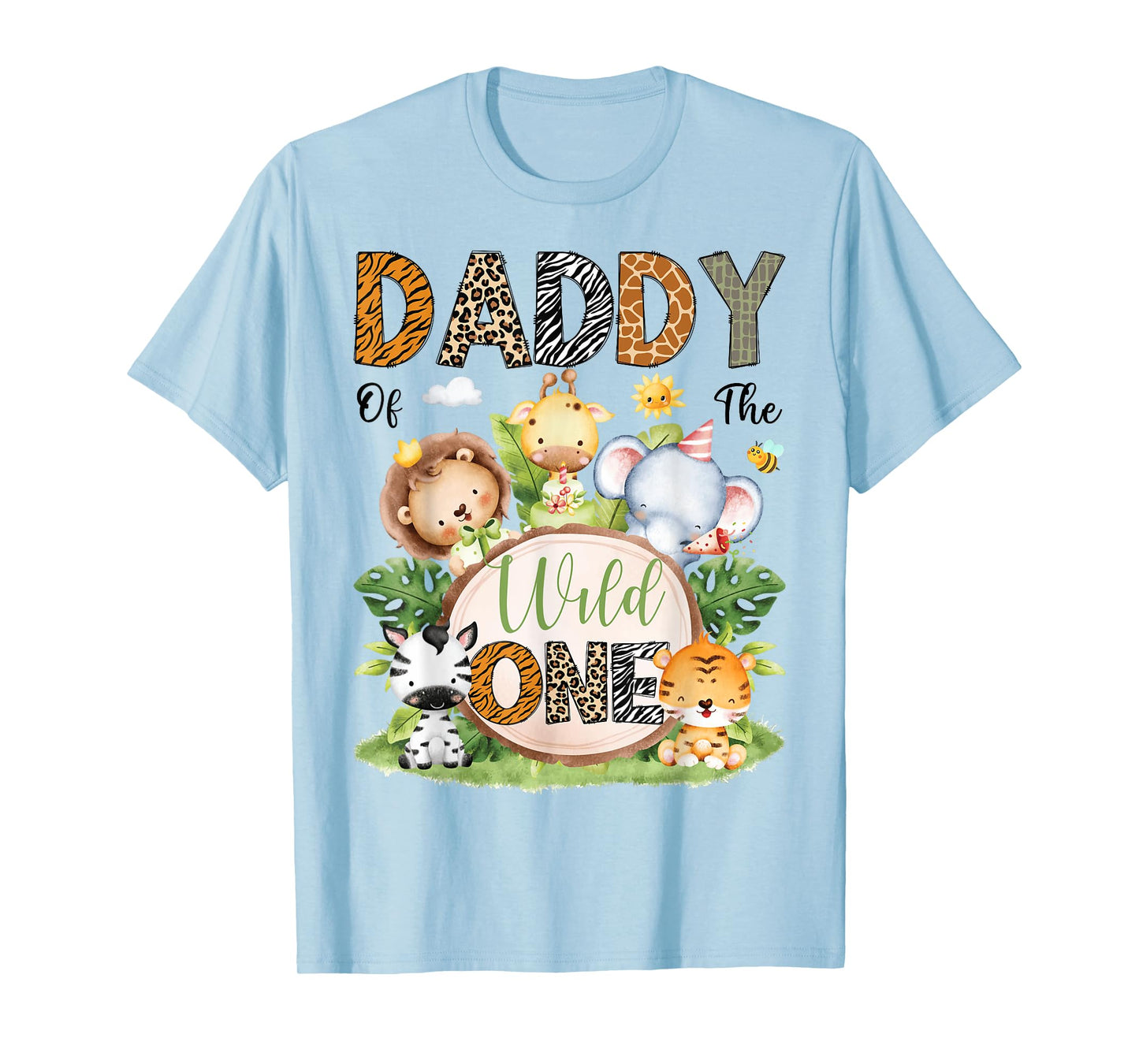 Daddy Of The Wild One Safari Jungle 1St Birthday Kids T-Shirt