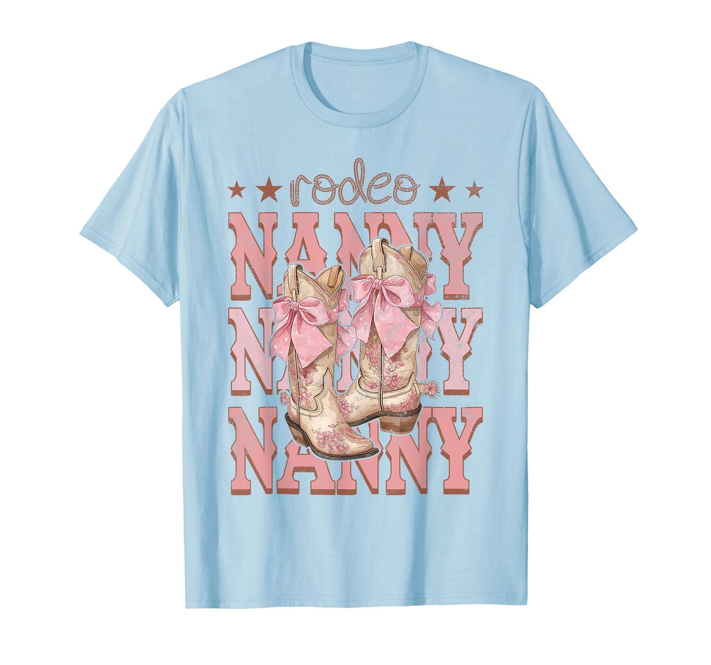 Rodeo Nanny Pink Boots Coquette Cow-Girl Birthday Party T-Shirt