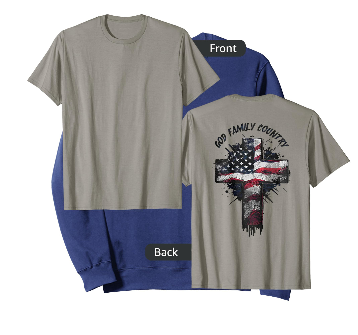 God Family Country (on back) T-Shirt