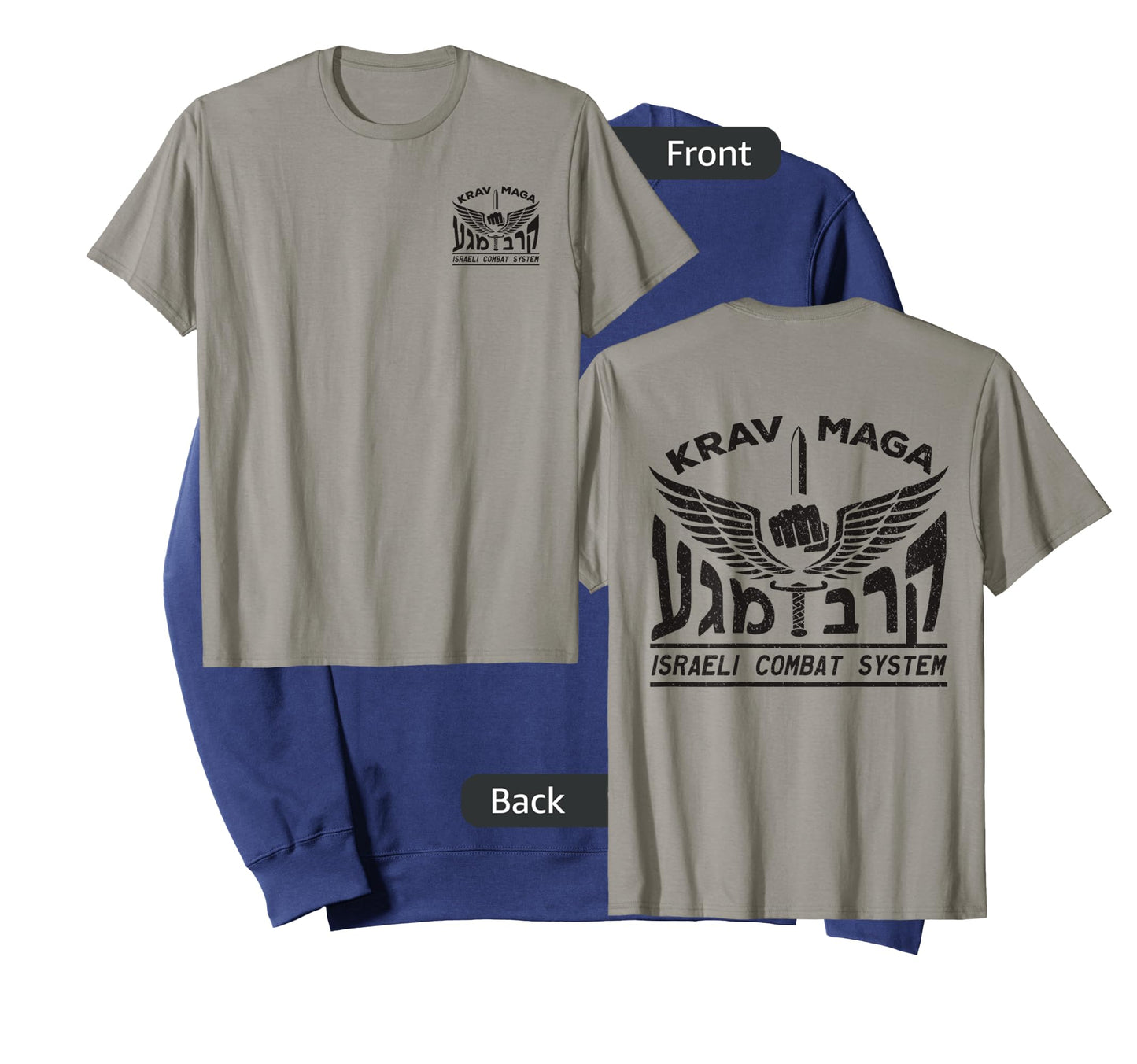 Krav MAGA Shirt Israeli Combat System IDF Front Back T-Shirt