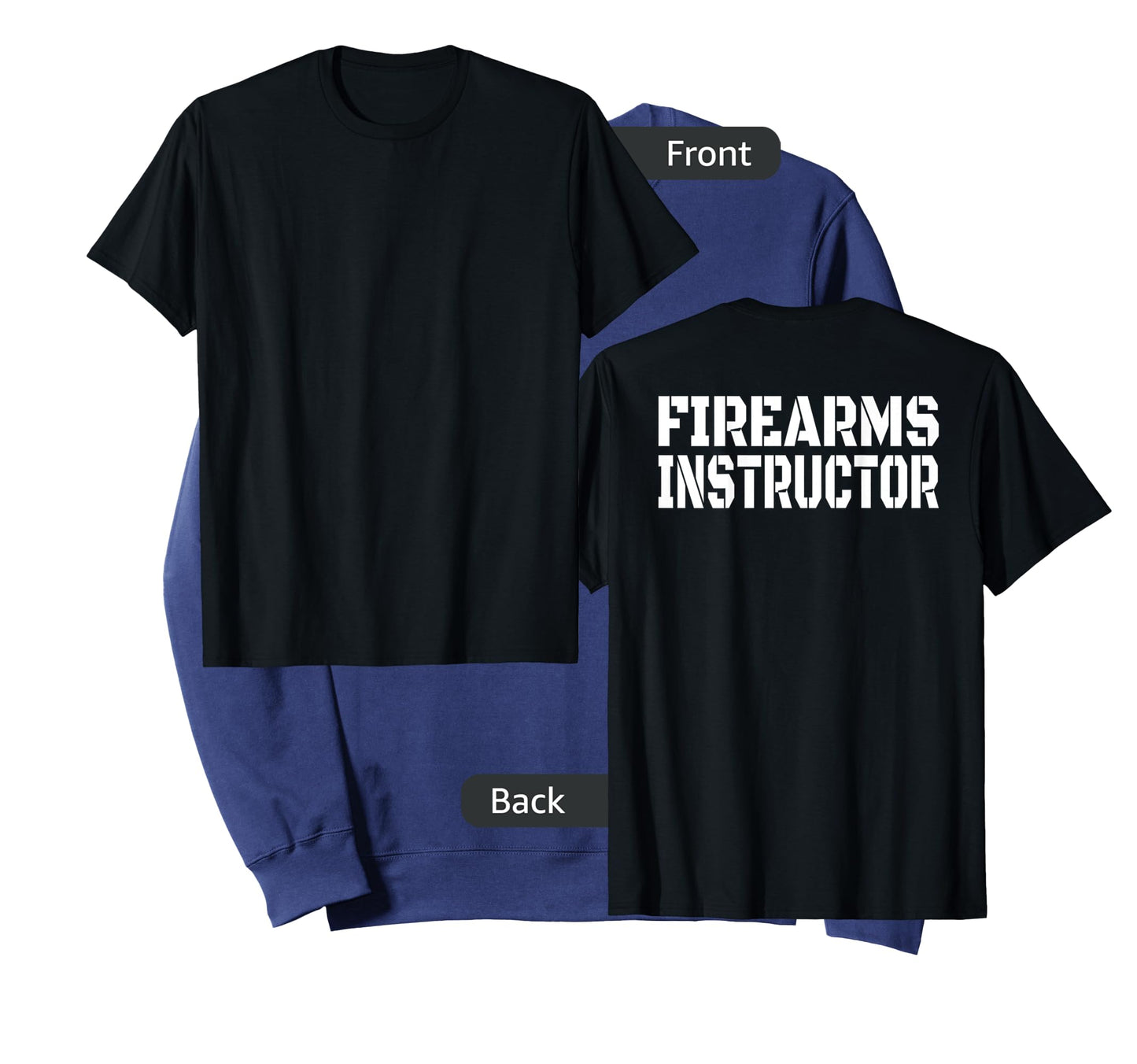 Firearms Instructor Retro Military Stencil Look T-Shirt