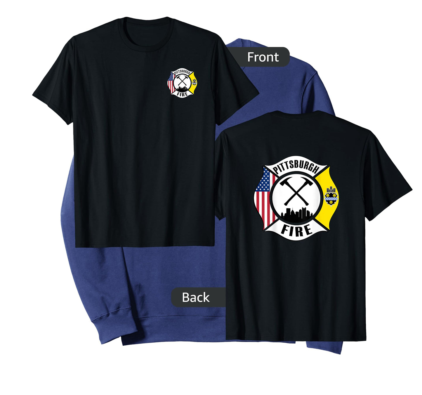 Pittsburgh Fire Bureau Pennsylvania Fireman Rescue Red Line T-Shirt