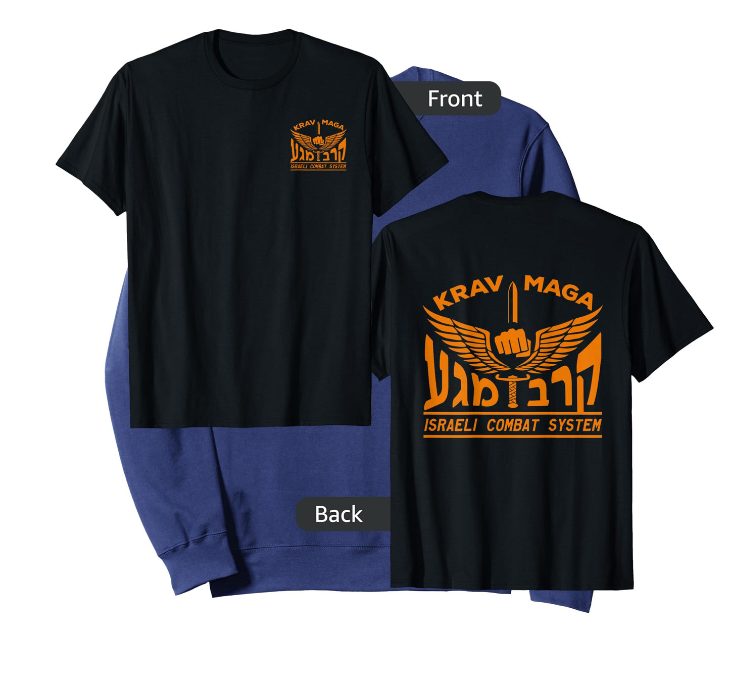 KRAV MAGA Shirt Israeli Combat System Front Back T-Shirt