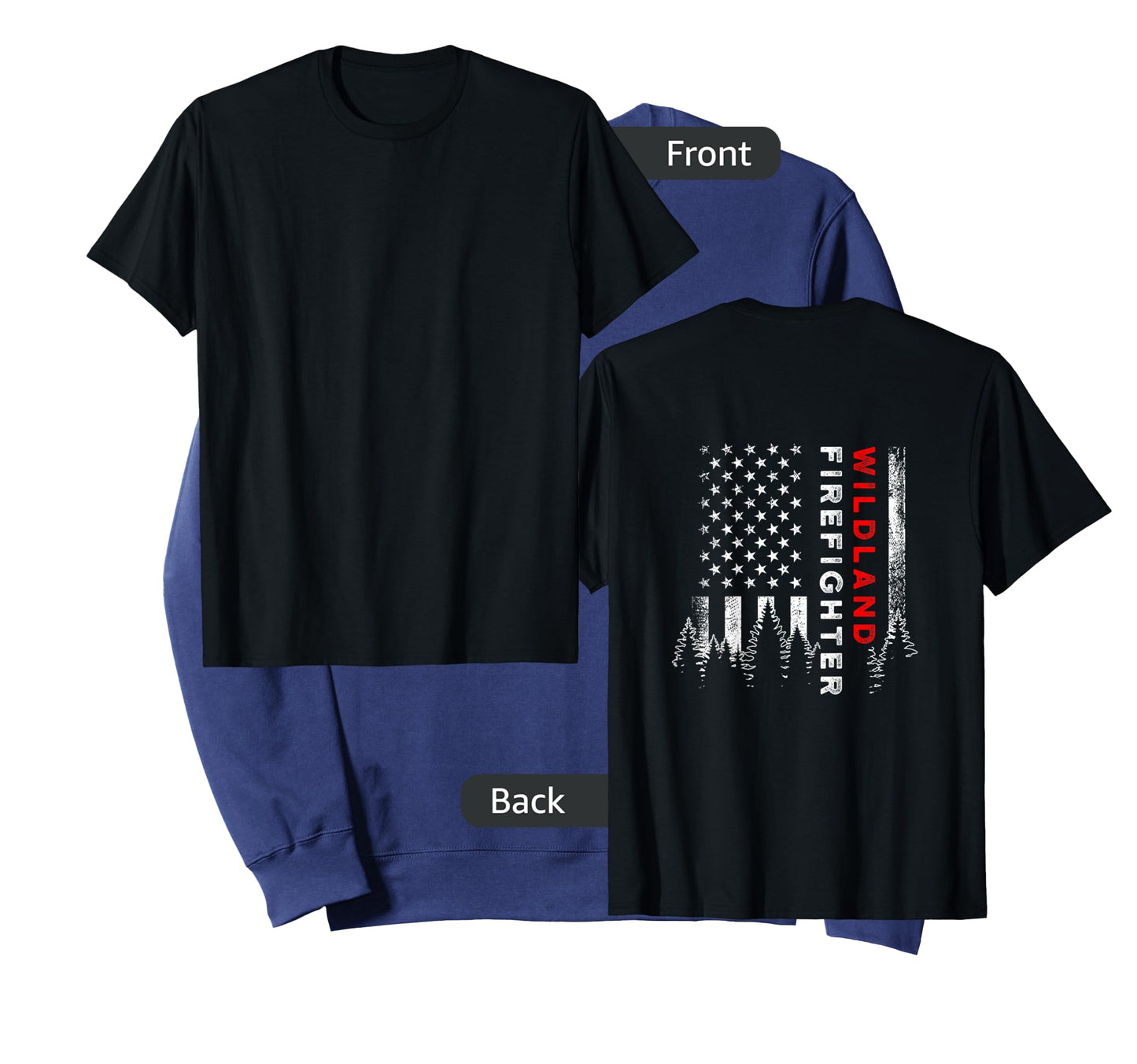 Wildland Firefighter Us Flag Firemen T-Shirt