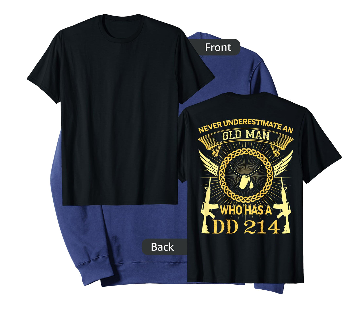Mens Dad Grandpa Funny Veteran T-Shirt Gift