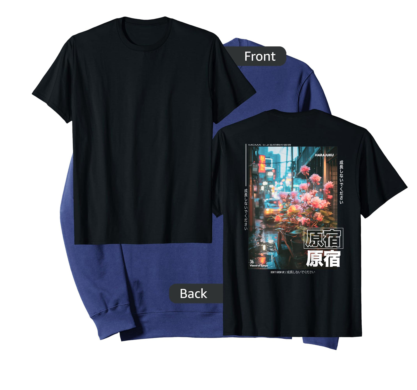 Japanese Streetwear Retro Aesthetic Harajuku BACK PRINT T-Shirt