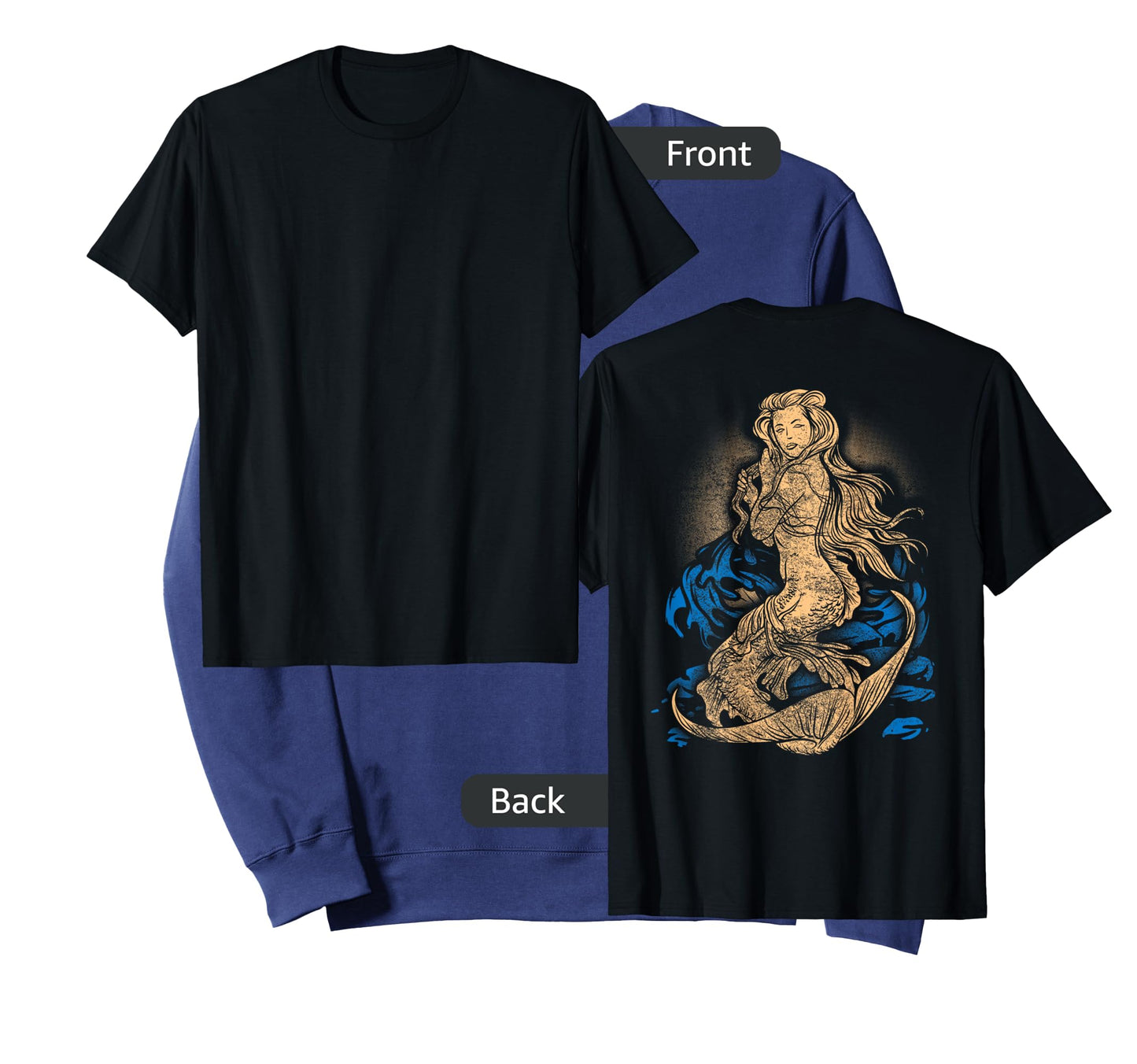 Mermaid Tattoo Shirt Vintage Pin Up Girl Soldier Sailor