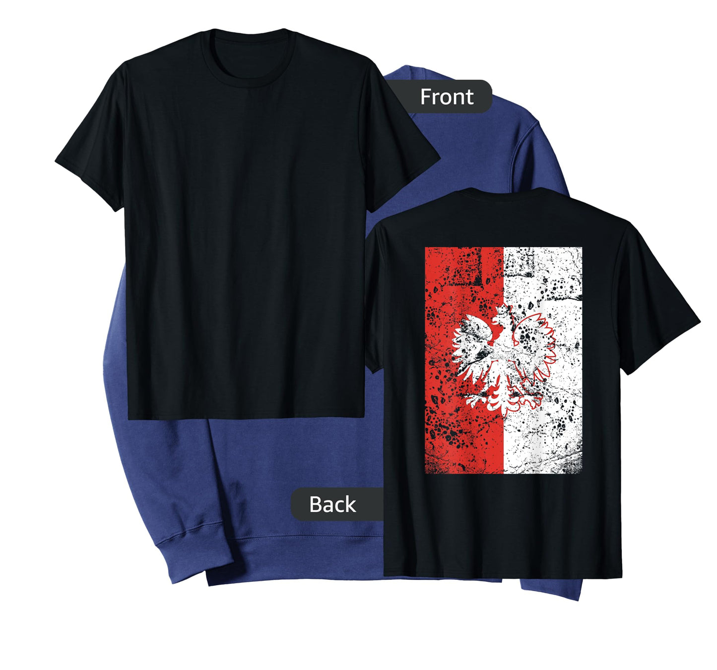 Poland Flag Vintage Big Polska Eagle Polish Pride Country T-Shirt