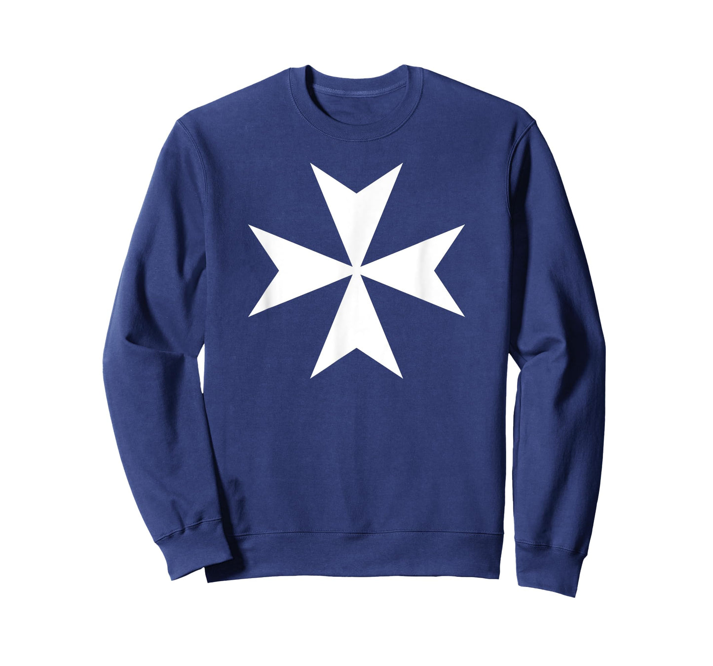Reflexart Women's Maltese, Knights Hospitaller Cross T-Shirt, Black, Small, Short Sleeve, Classic Fit, Cotton, Polyester