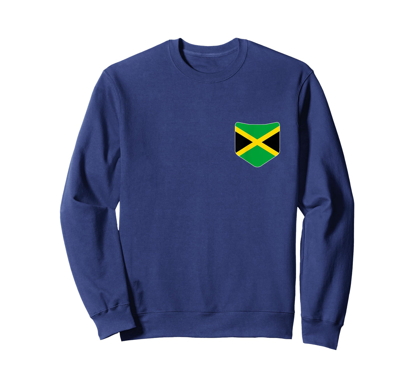 Jamaica Flag with Printed Jamaican Flag Pocket T-Shirt