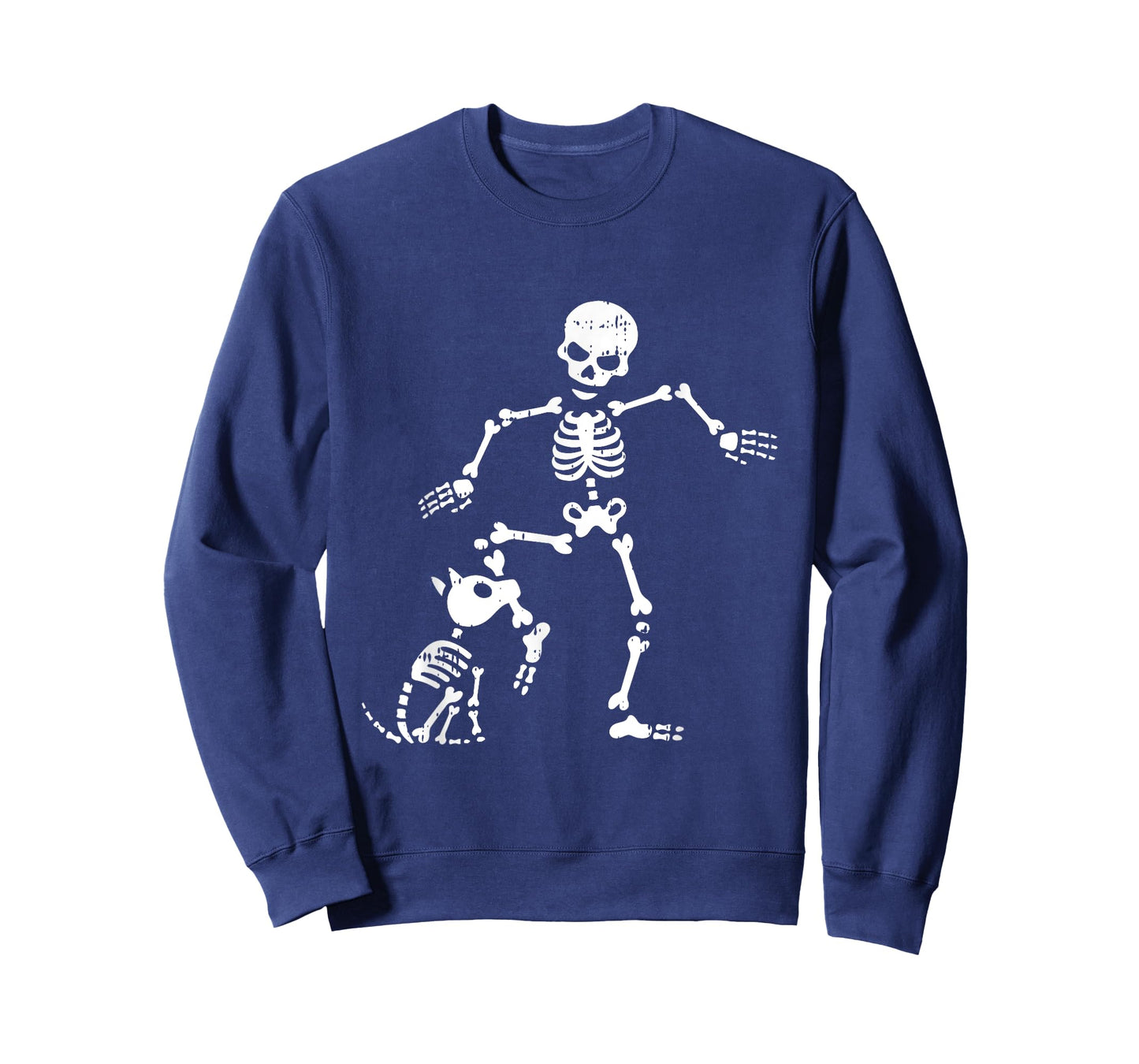 Skeleton And Dog Halloween Costume Funny Skull Men Women T-Shirt