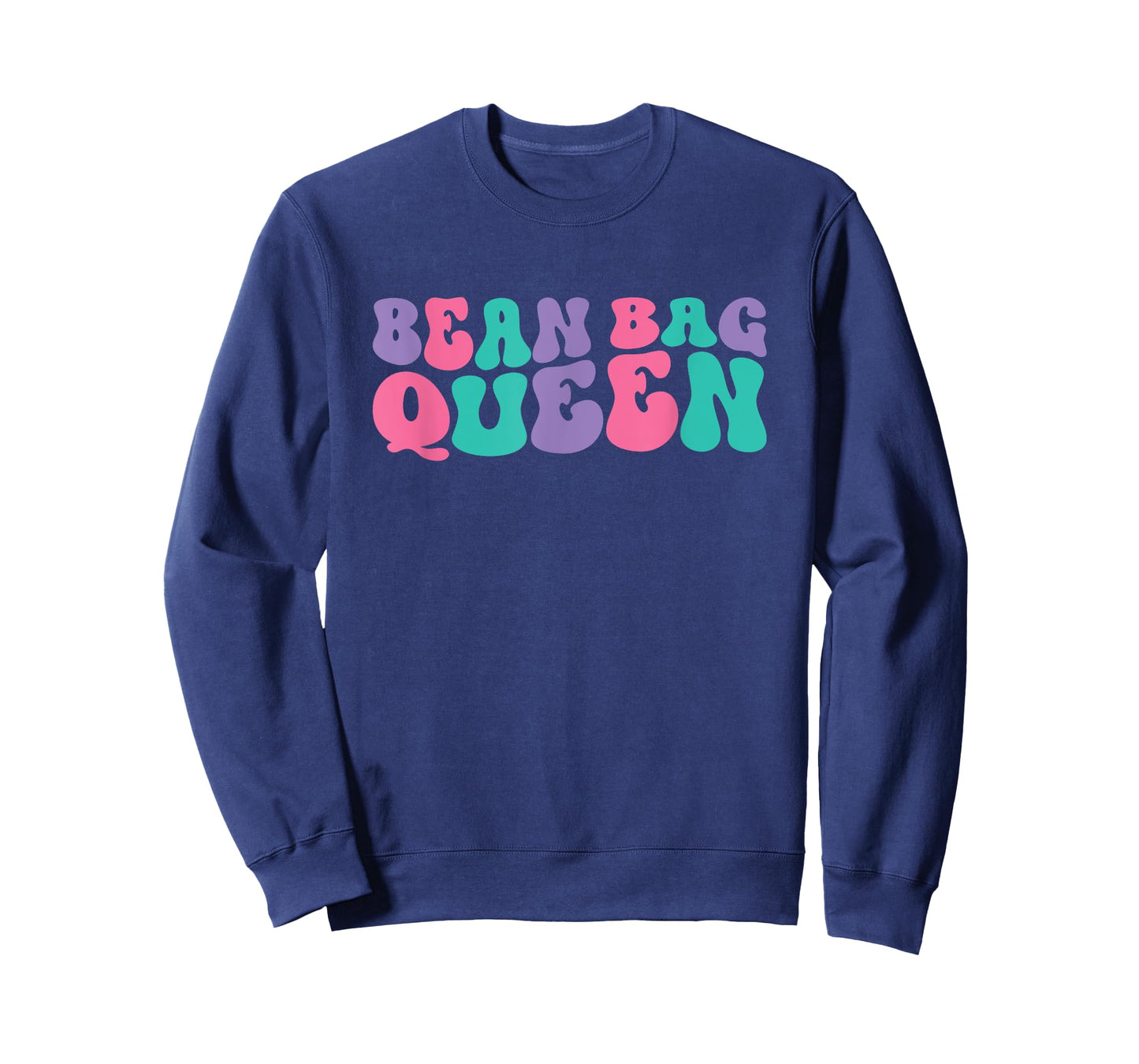 Bean Bag Queen Womens Bean Bag Toss Retro Vintage Wavy T-Shirt