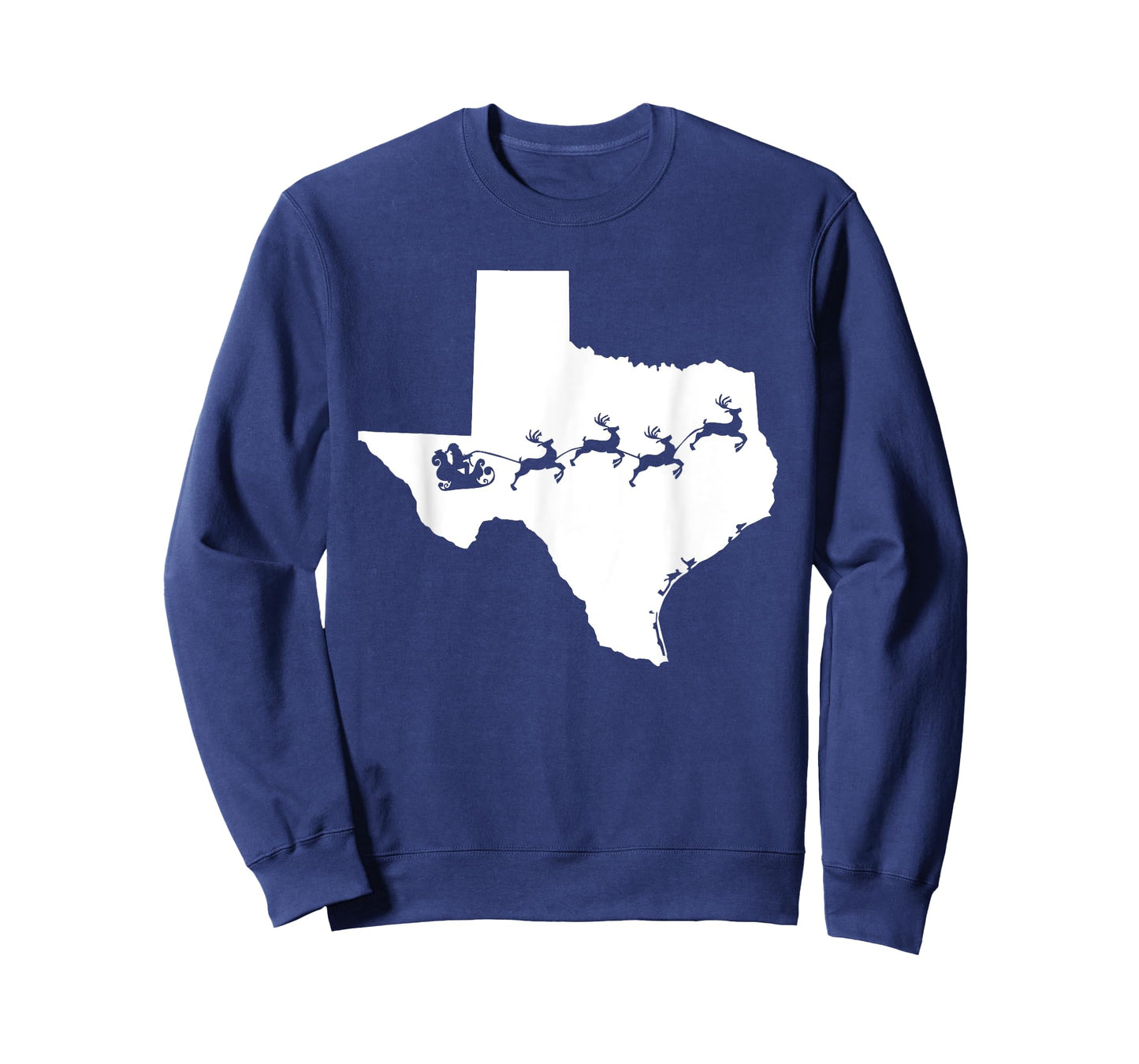 Texas Map Santa Christmas T-Shirt reindeer Shirt T-Shirt