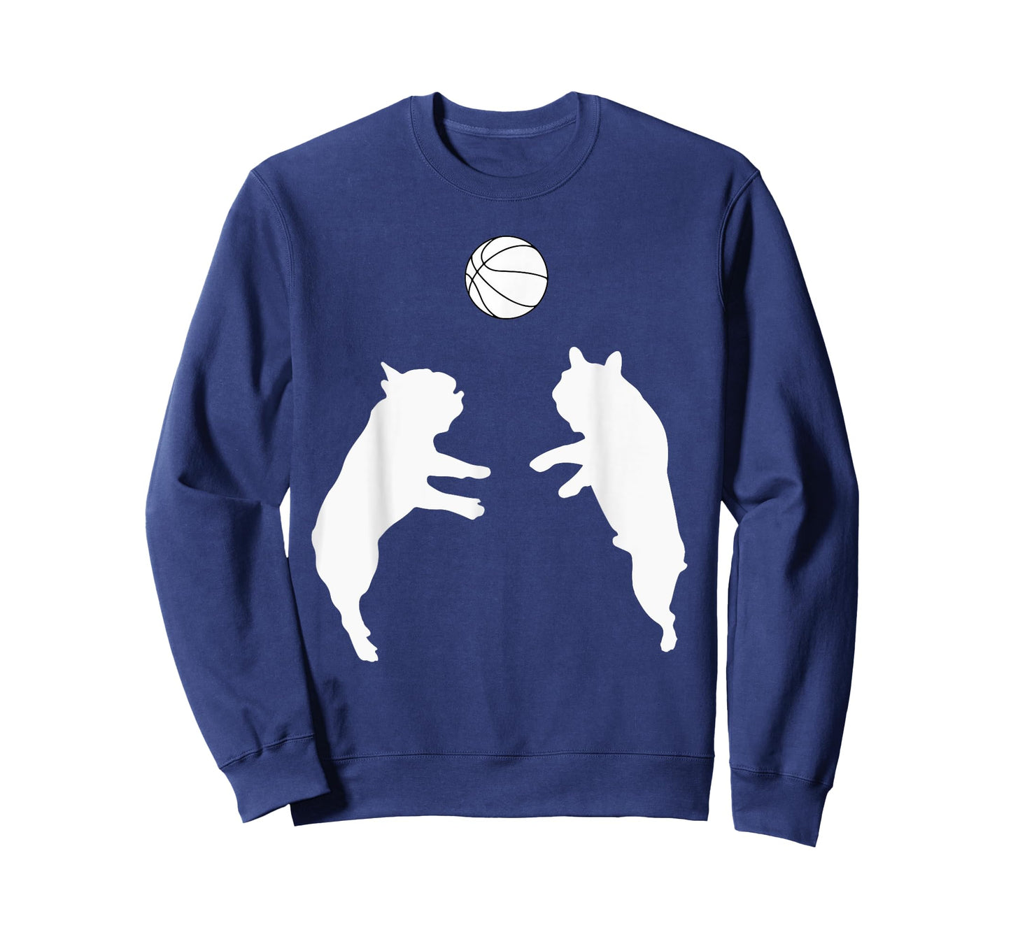 Funny Frenchie Basketball French Bulldog Puppy Playing Ball Men Women Kids T-Shirt