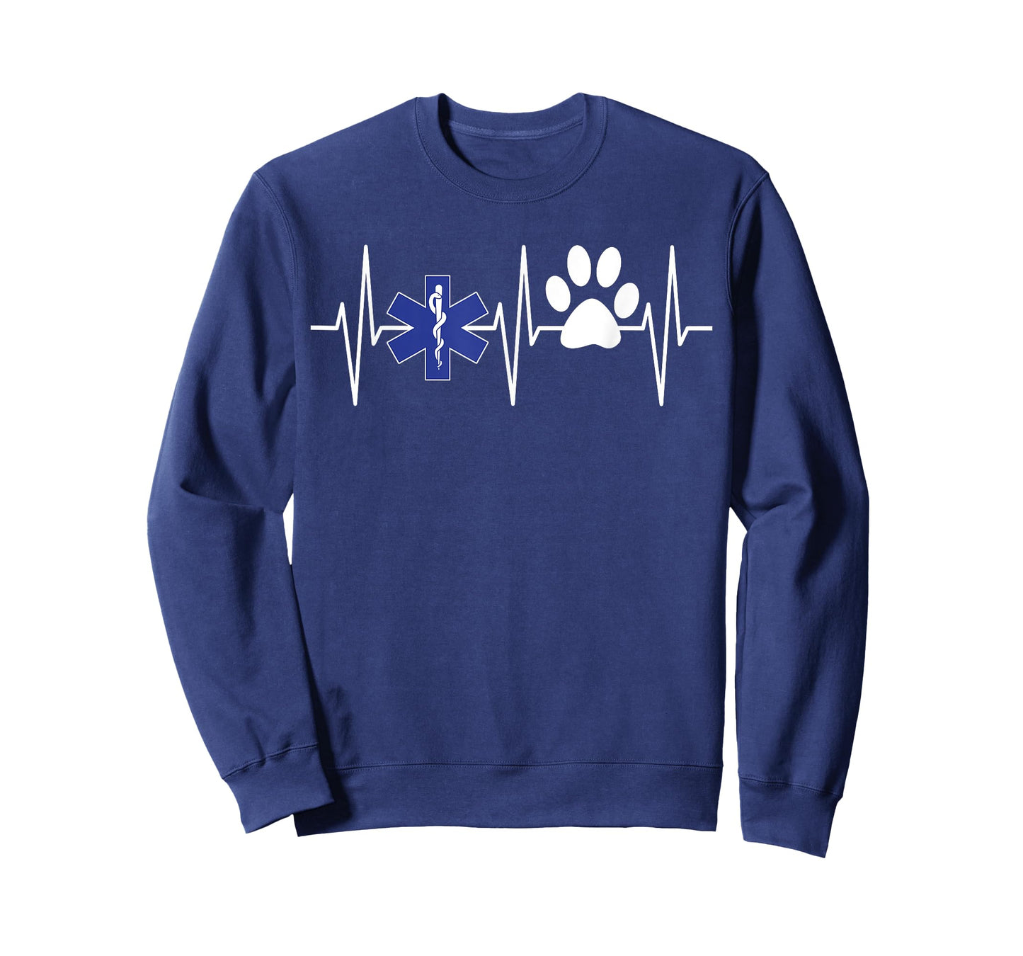 EMS Shirt Dog Lover EMT Paramedic Heartbeat Dogs T-Shirt