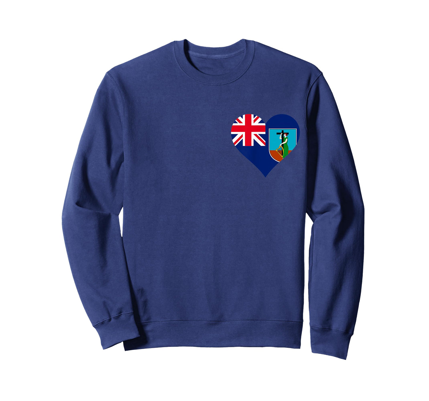 Montserrat Flag Heart Montserrat Gifts Love Montserrat T-Shirt
