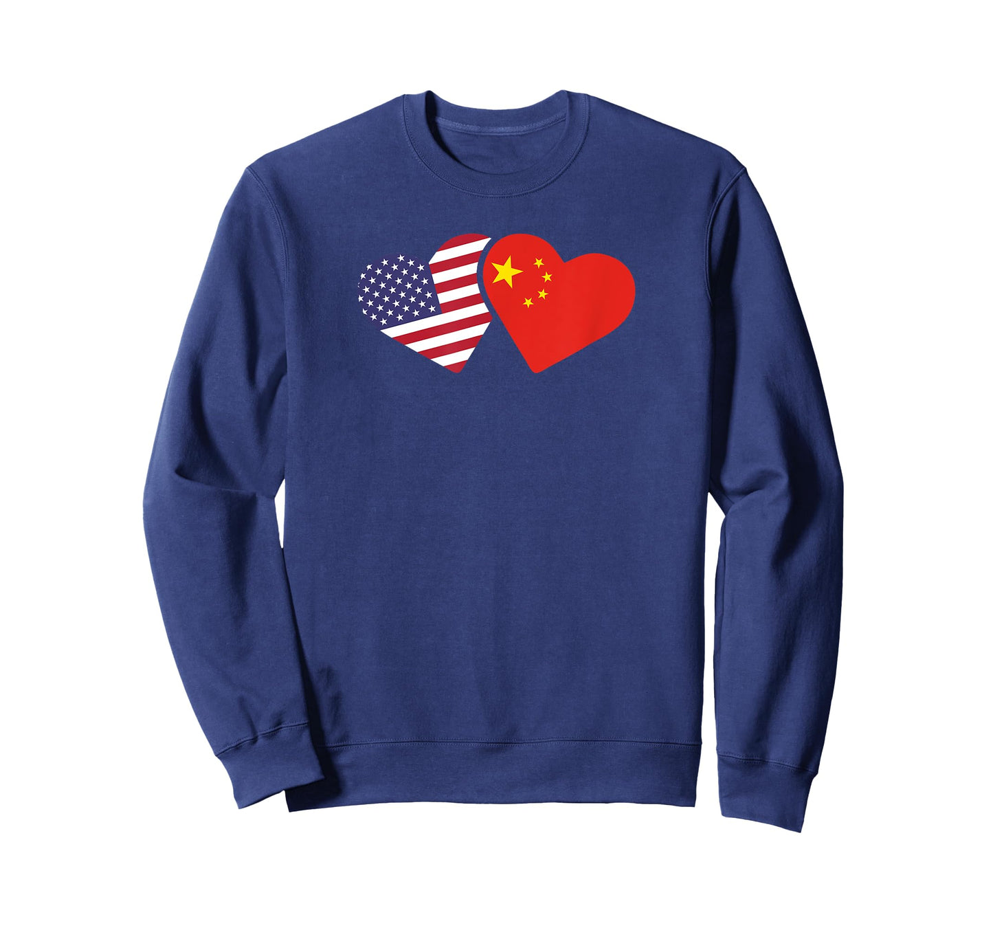 China USA Flag T Shirt Heart Chinese American Love Gift T-Shirt