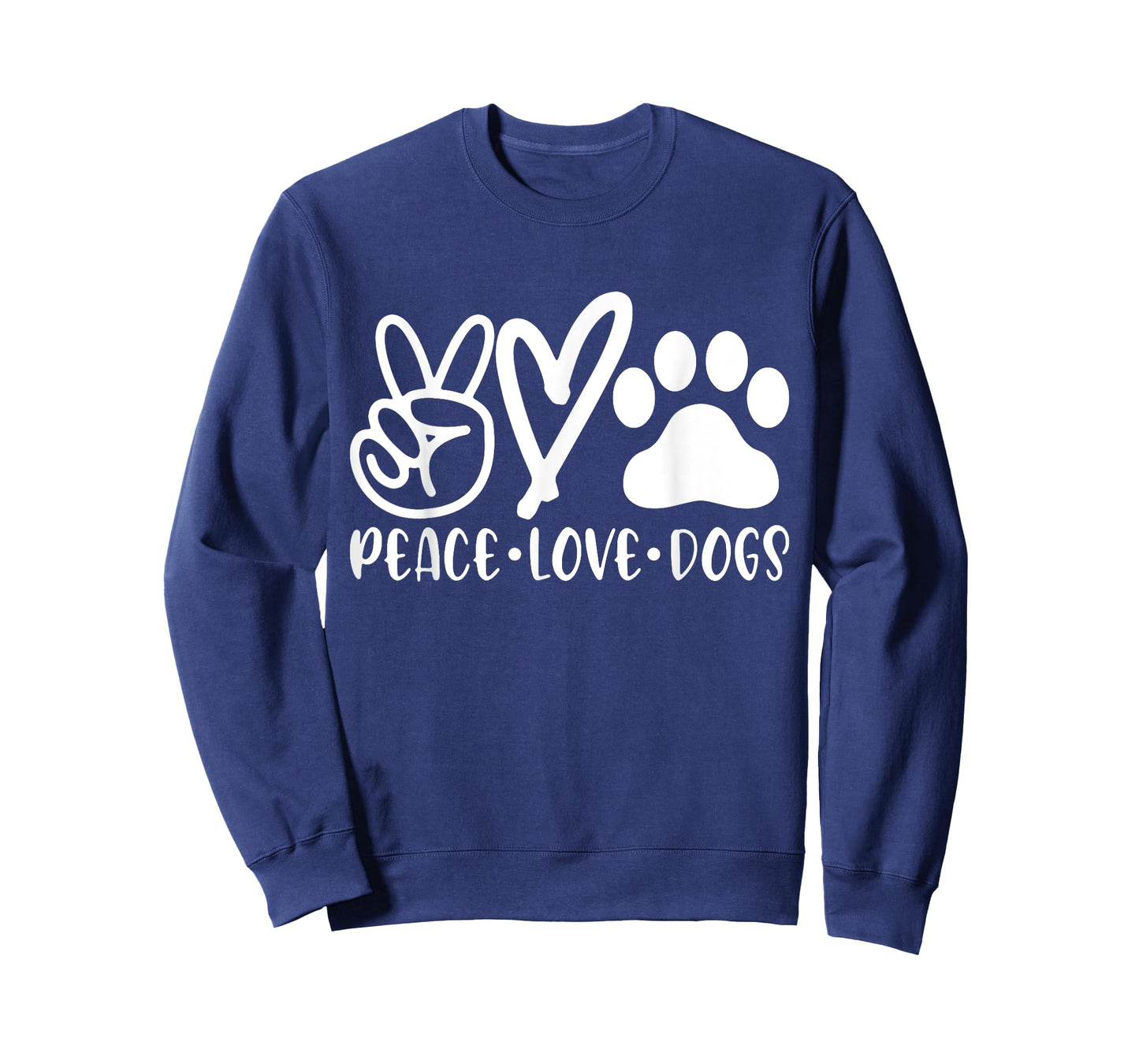 Retro Vintage Peace Love Dog Tshirt Funny Dog Lover Gifts T-Shirt for Men Women