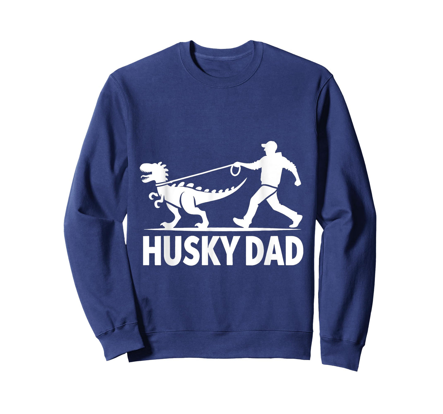 Husky Dad - Funny Dog Owner Humor Dinosaur Husky T-Shirt