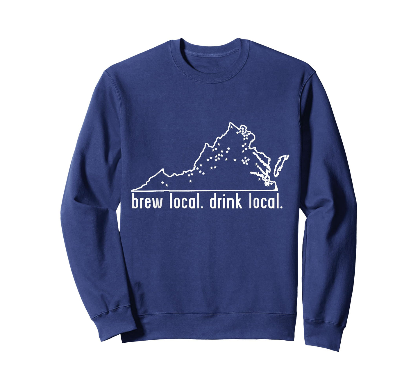 Virginia State Brewery Map - Craft Beer Graphic T-Shirt T-Shirt