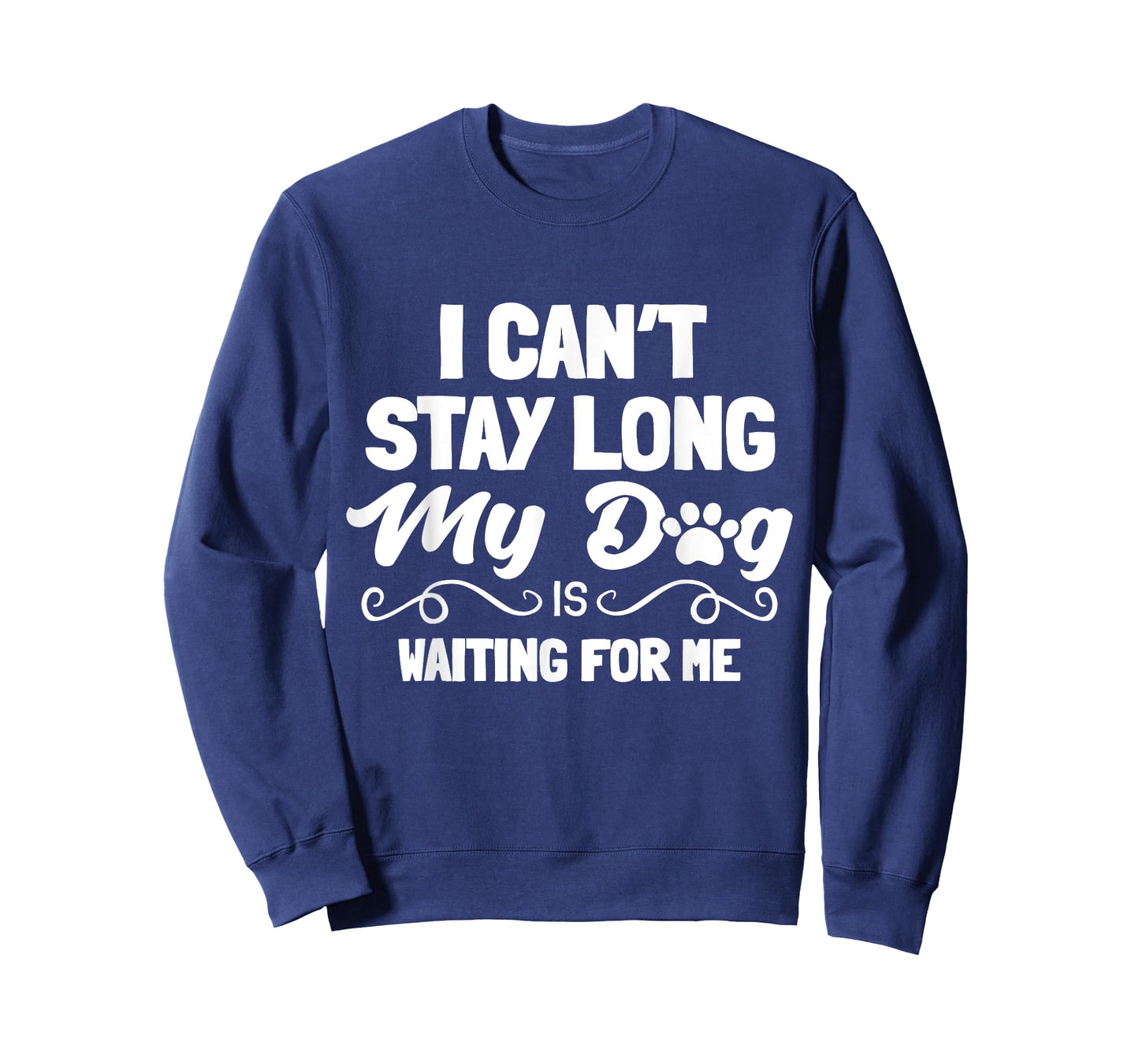 I Can't Stay Long My Dog Is Waiting For Me Funny Dog Lovers T-Shirt