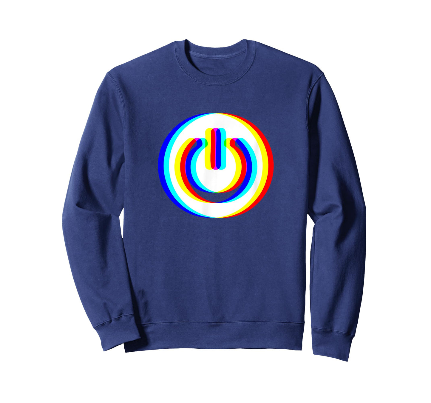 Power Symbol Rainbow Techno Tech Graphic T-Shirt