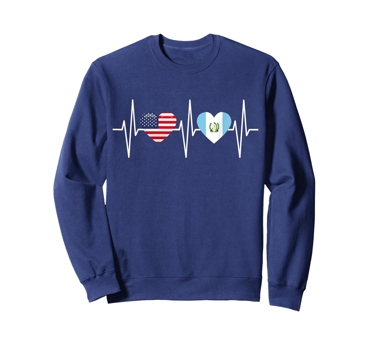 USA Guatemala Shirt Heartbeat America Guatemalan Flag Heart T-Shirt