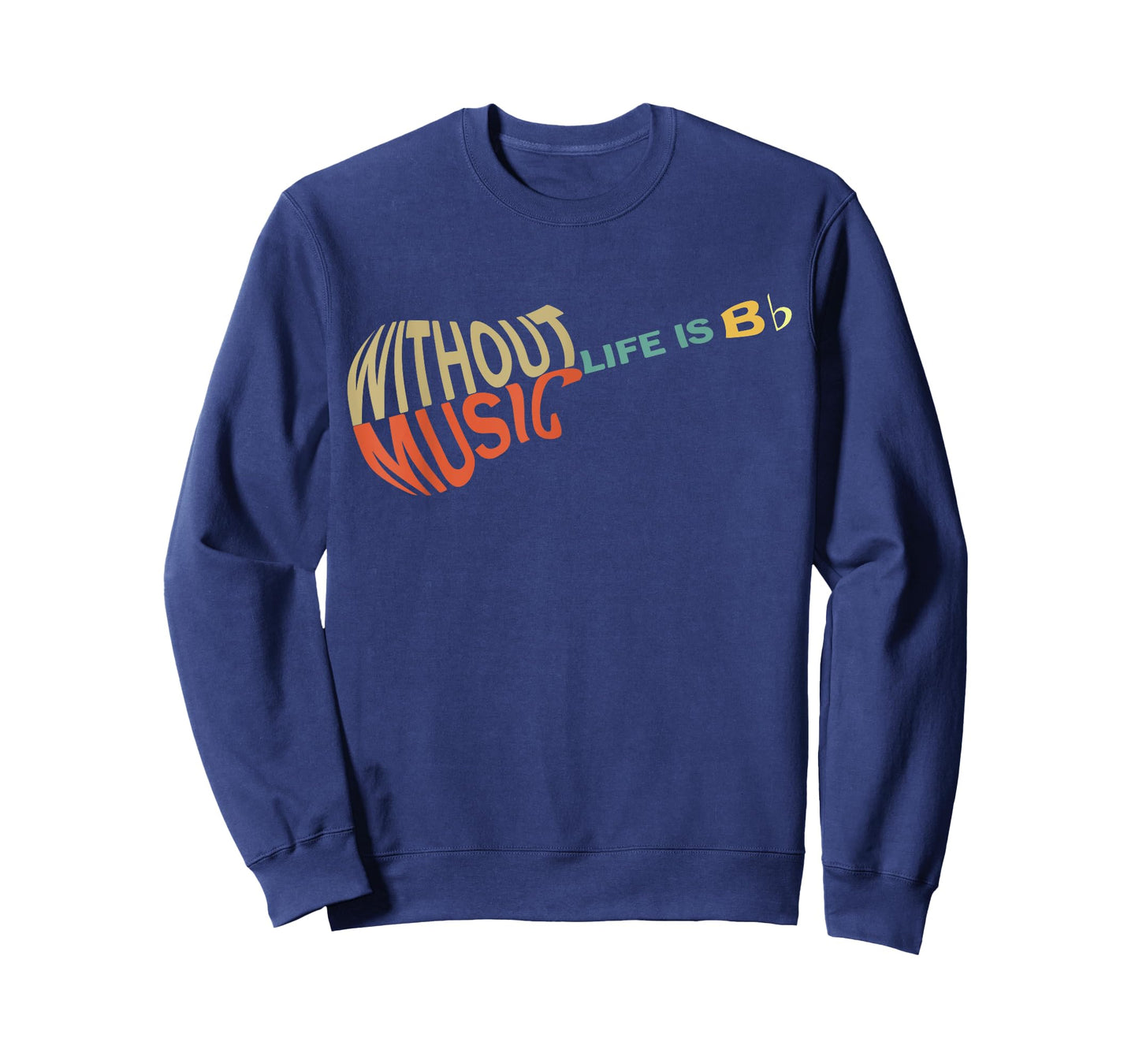 Without Music Life Would B Flat Music Guitar T-Shirt