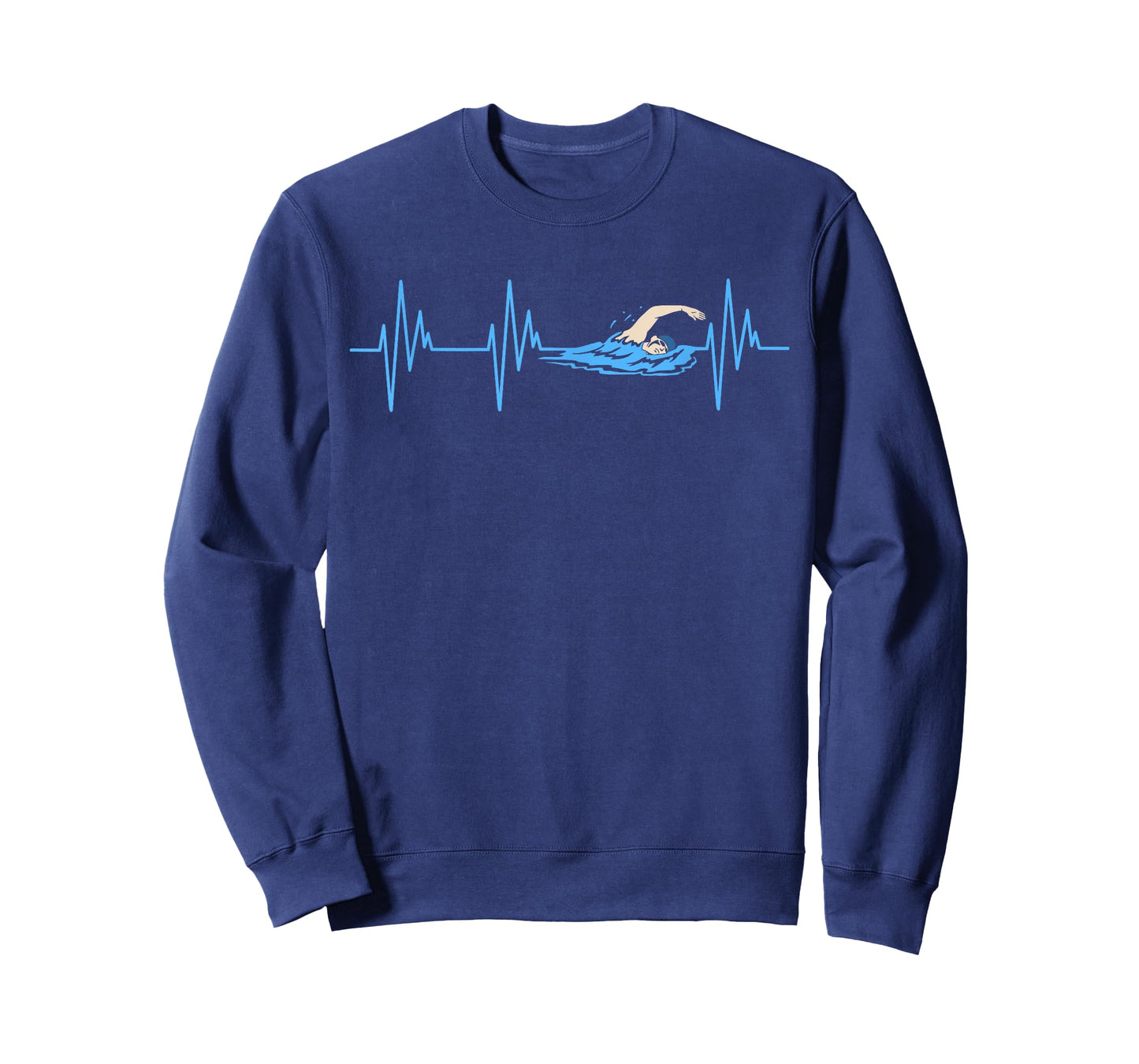 Swimmer Heartbeat Fun Swimming Swim Coach Men Women Graphic T-Shirt