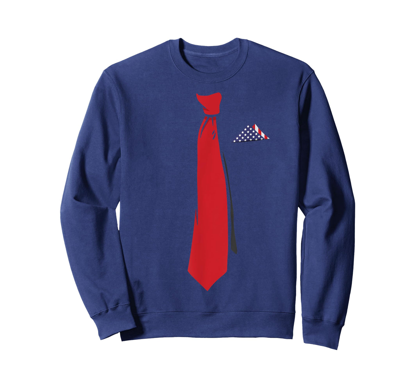 Trump 2024 Red Tie US Flag Handkerchief Patriotic Women Men T-Shirt