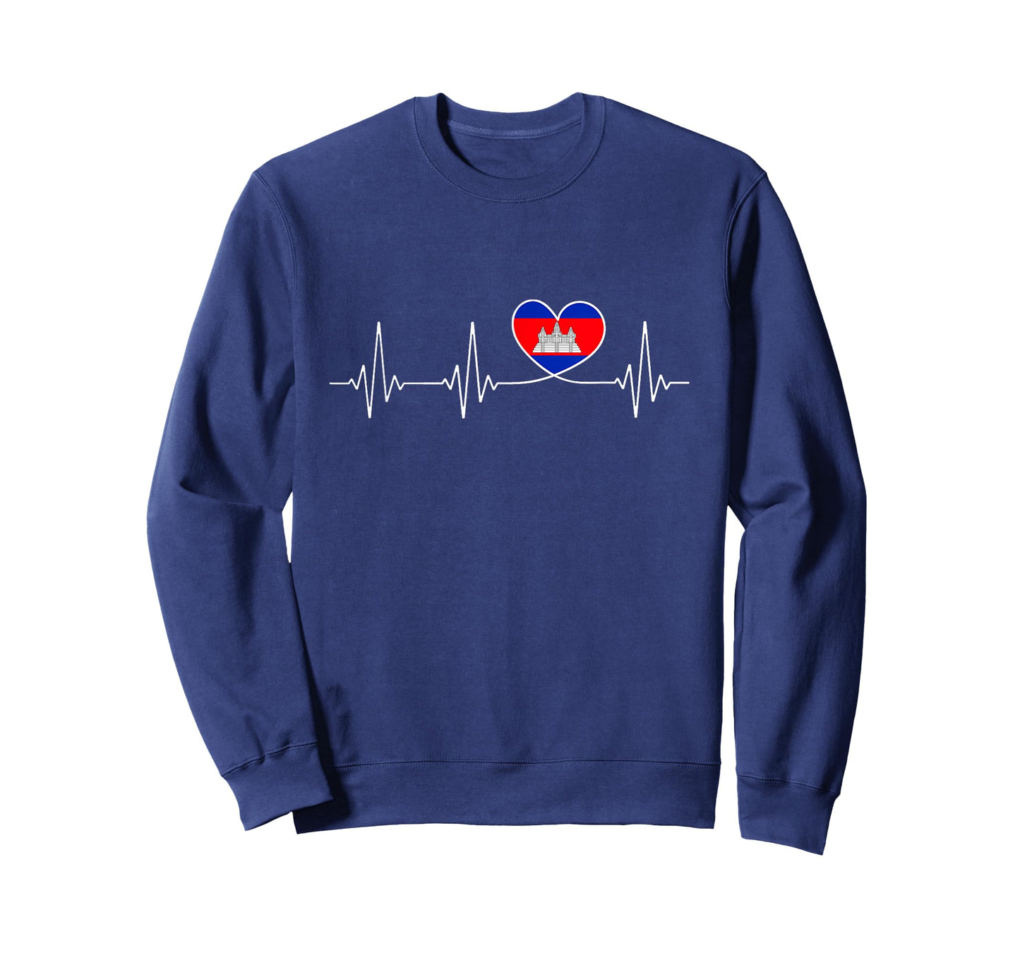 Cambodia Love Heartbeat and Cambodian Flag Heart Cambodia T-Shirt