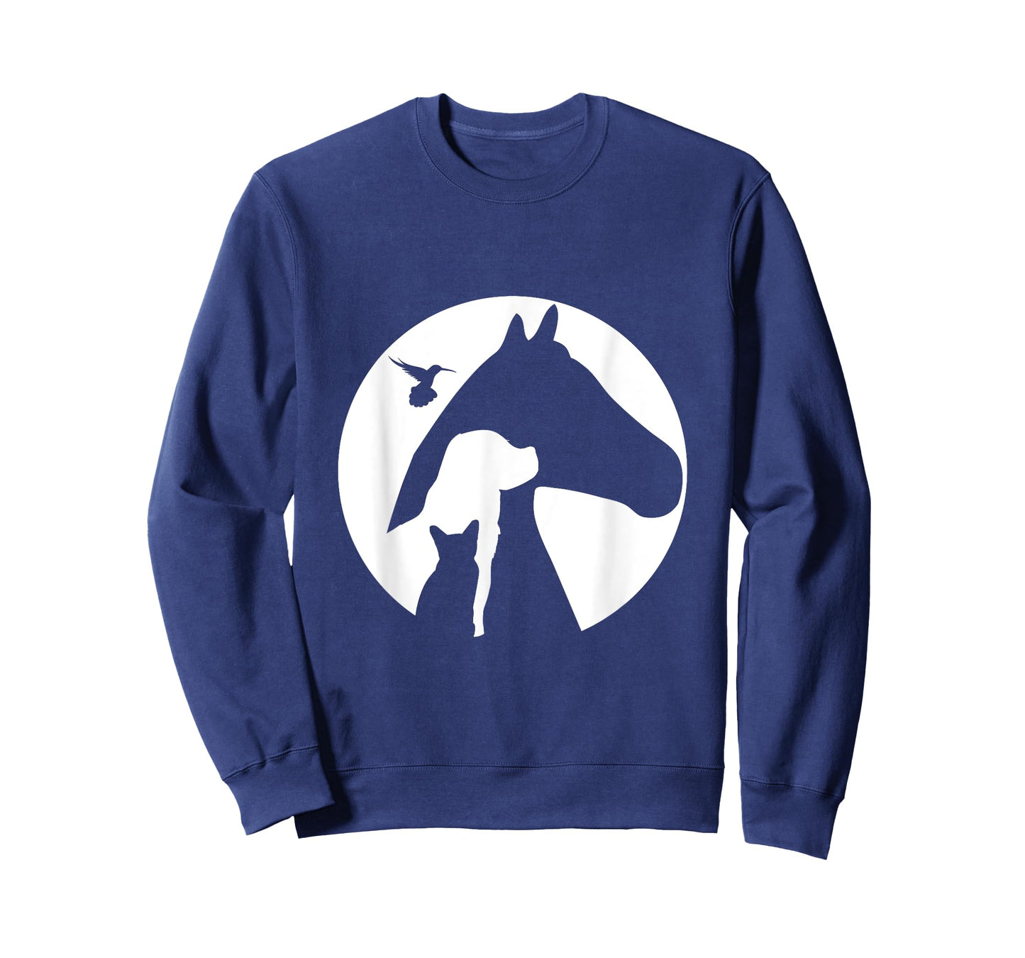 Animal Silhouette Cat Dog Horse Bird Hummingbird Men Women Girls Kids T-Shirt