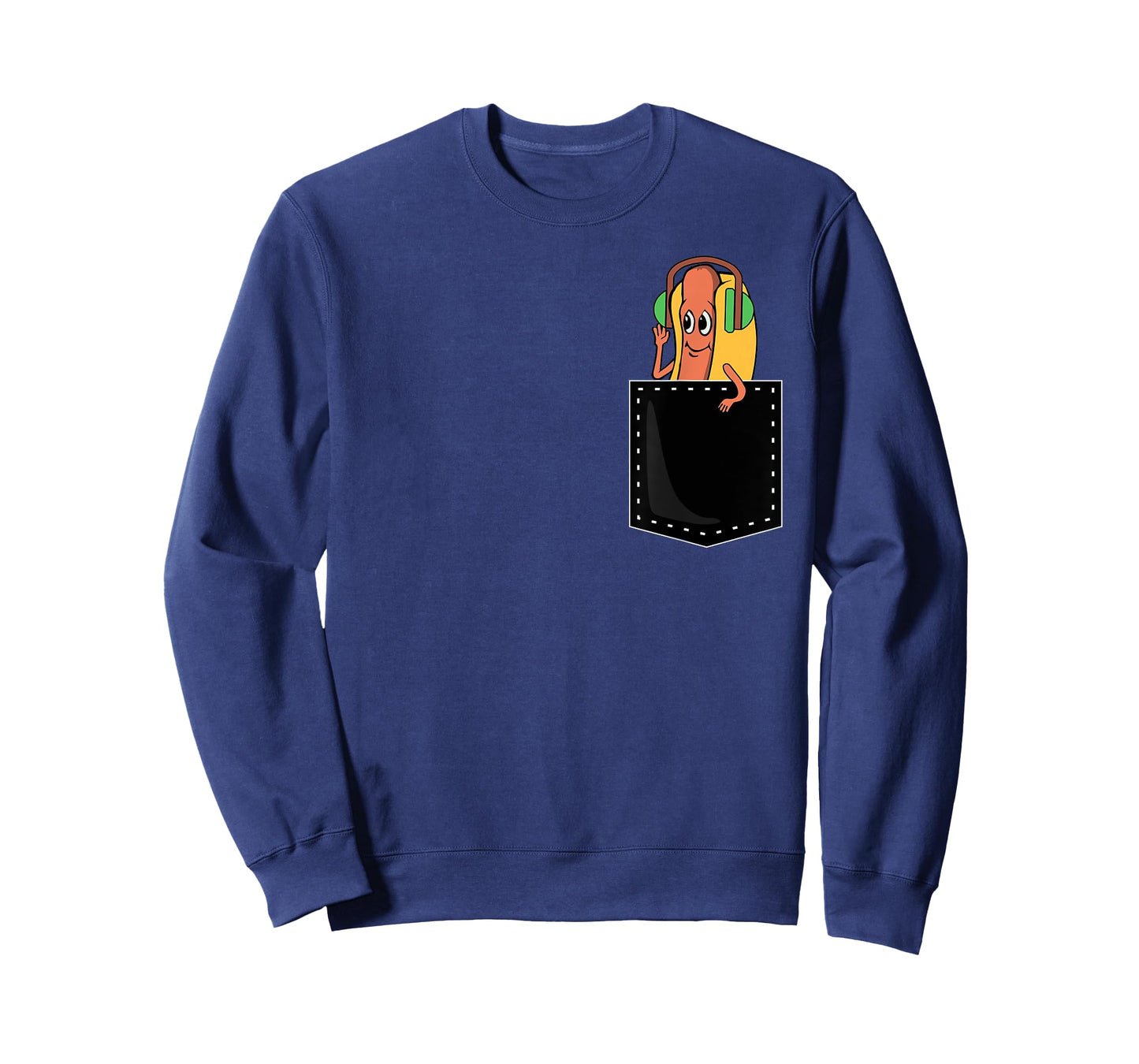 Hotdog In Pocket Wearing Headphone Funny Hot Dog Lover T-Shirt