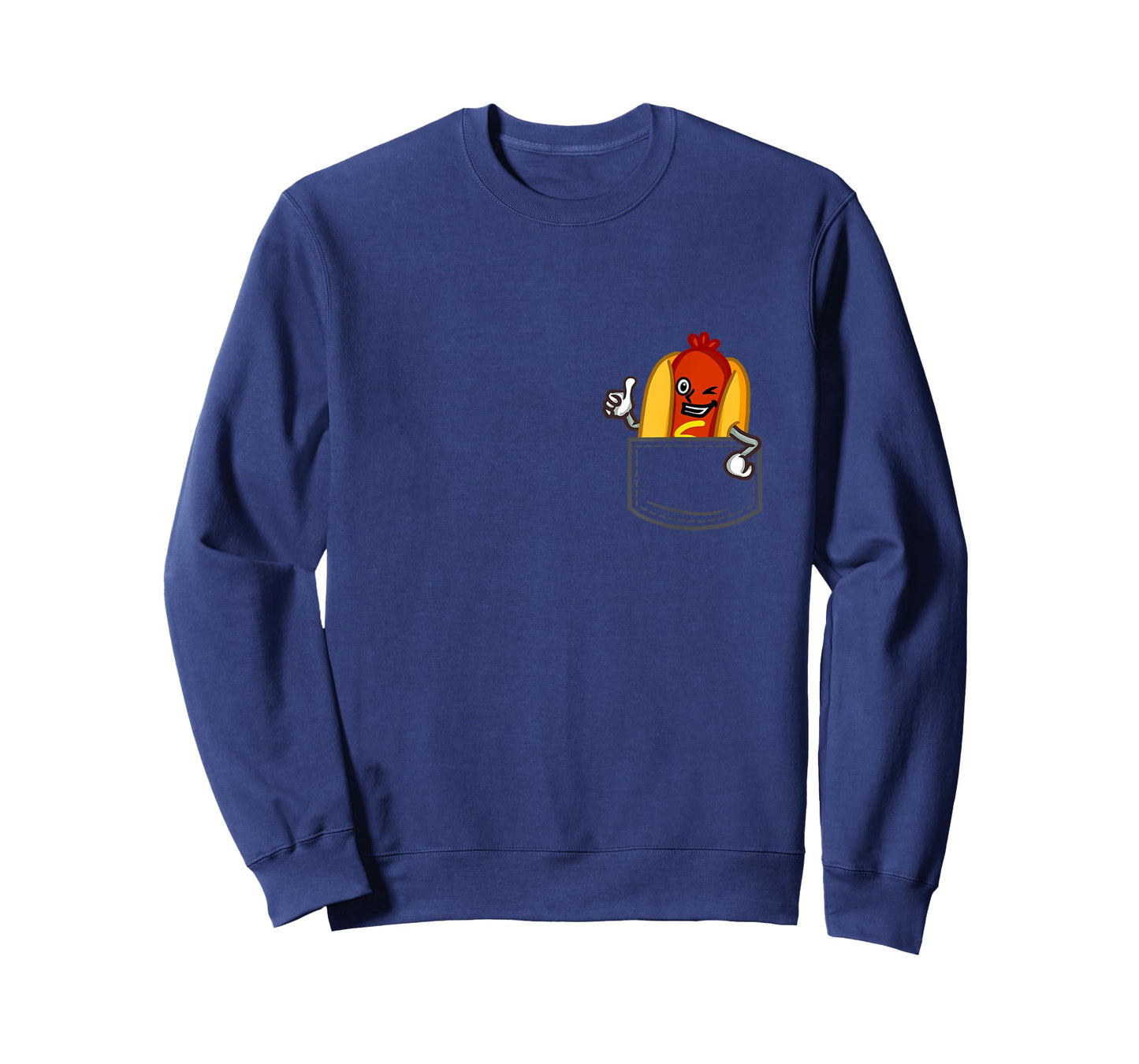 Funny Hot Dog Thumbs Up Hot Dog Food Lover Pocket T-Shirt