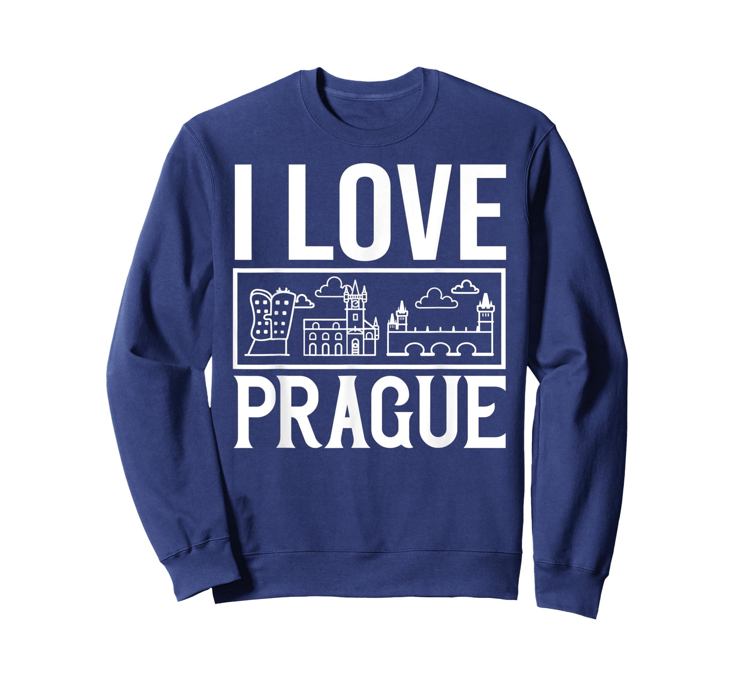 Prague Czech Republic City Skyline Map Travel T-Shirt