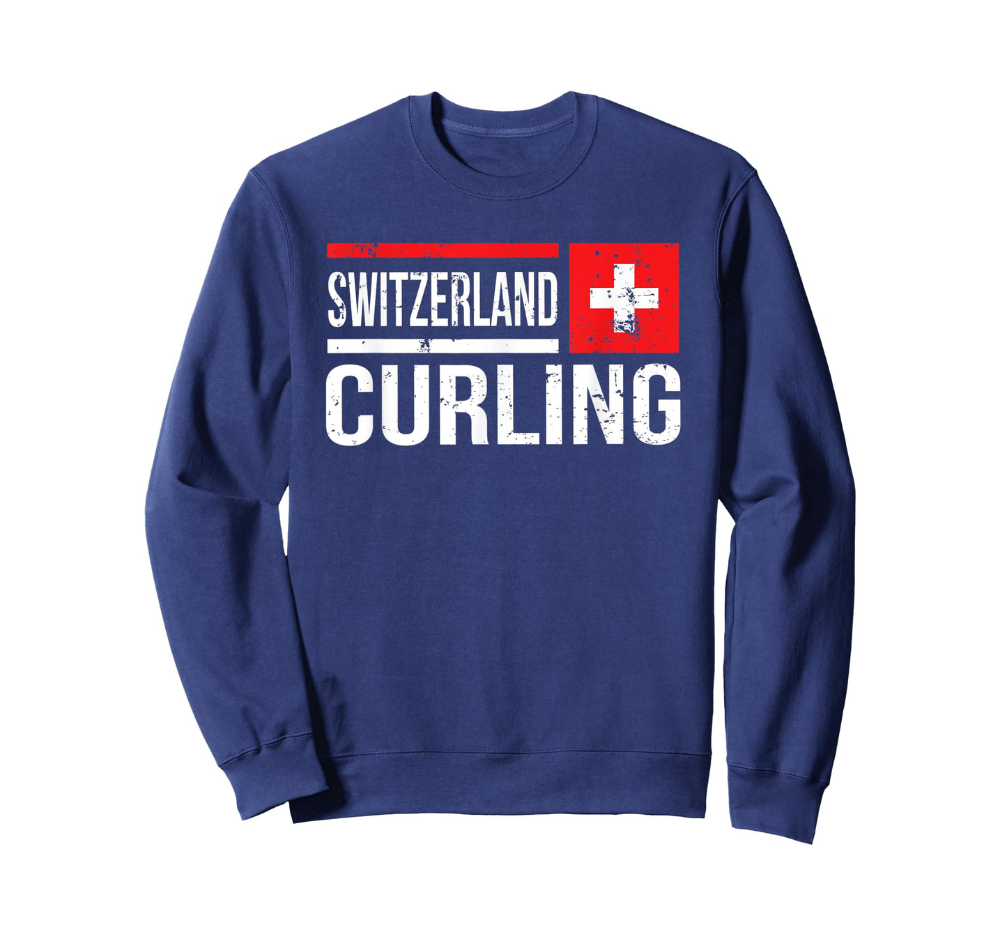 Switzerland Curling Swiss Flag Stone Sport Curler Skip Team T-Shirt