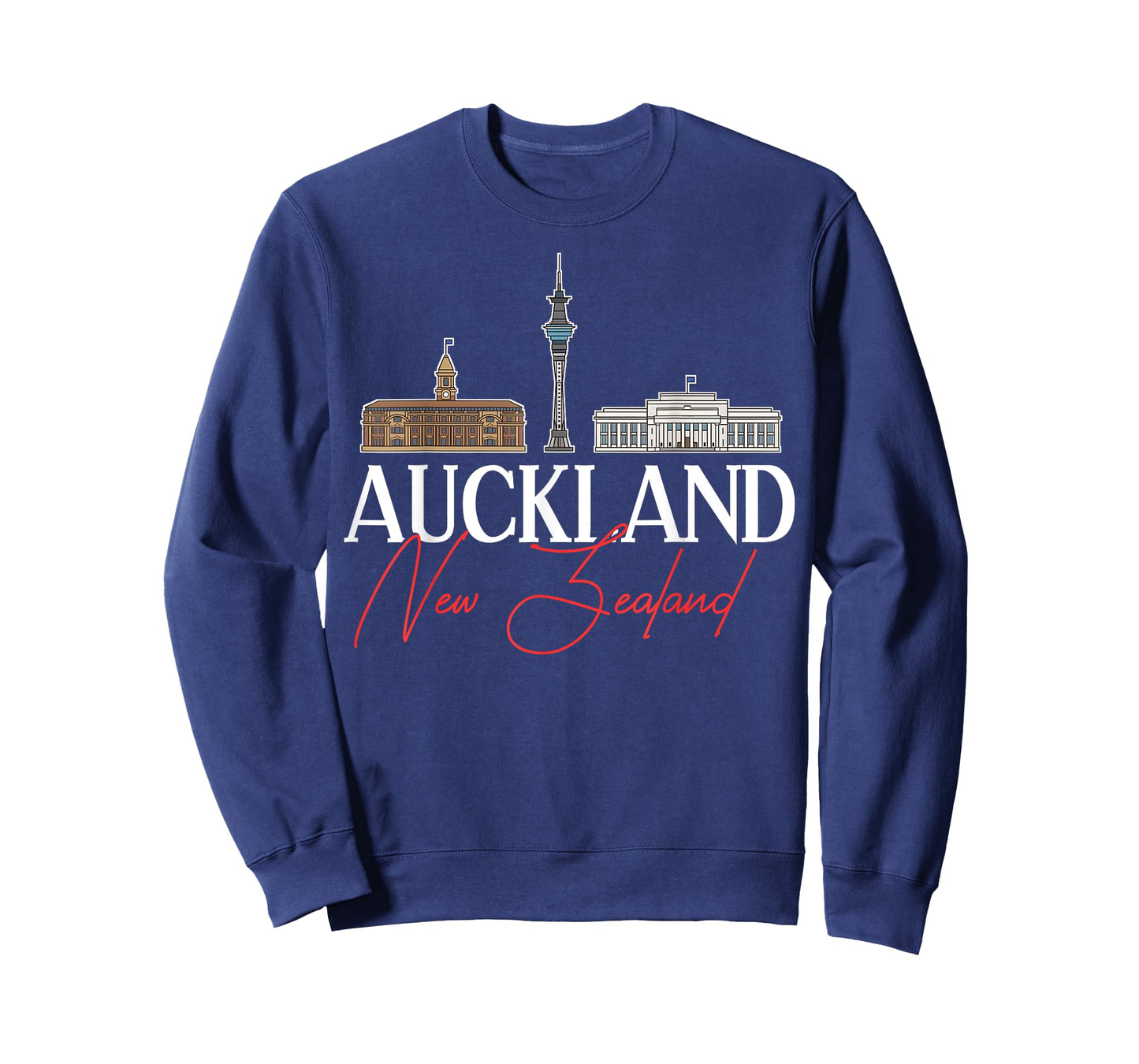 Auckland New Zealand City Skyline Map Travel T-Shirt