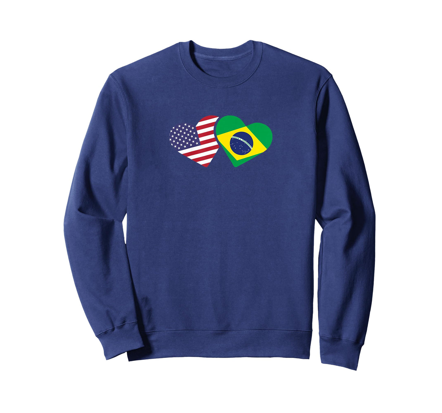 Brazil USA Flag T Shirt Heart Brazilian Americans Love Cute T-Shirt