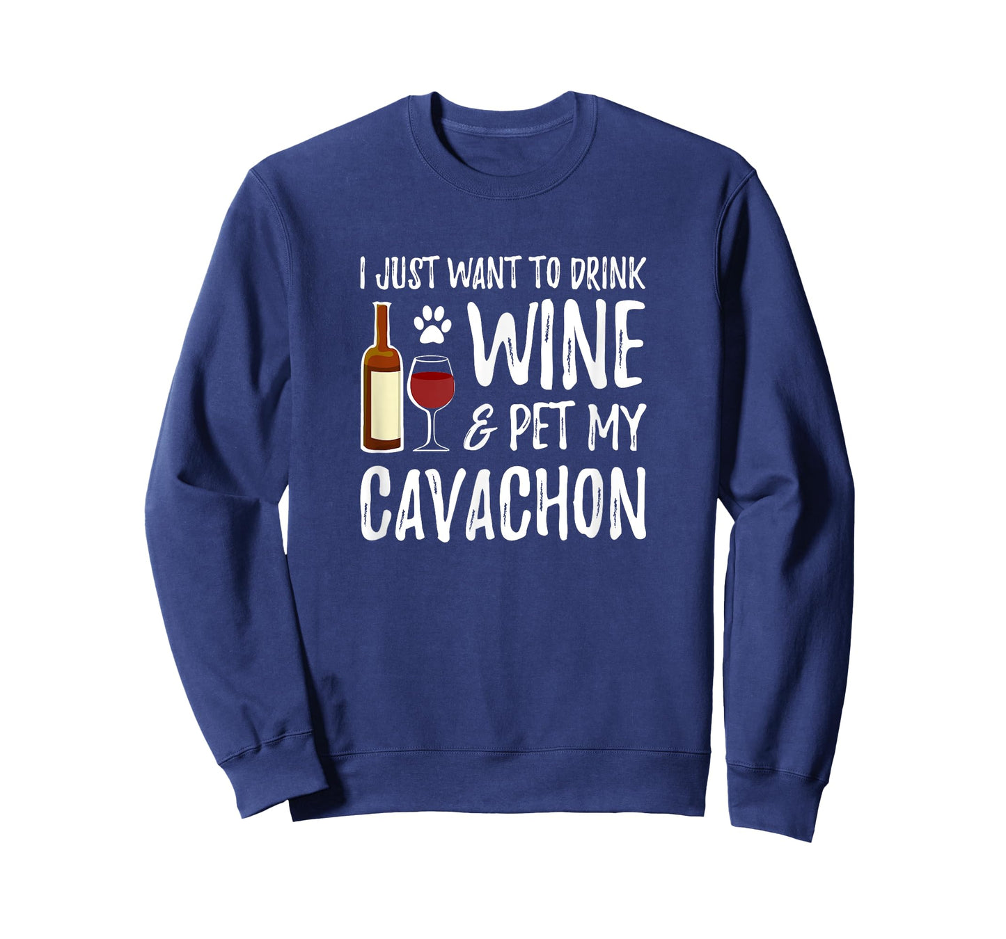 Cavachon Dog Lover Wine T-Shirt Funny Dog Mom Gift T-Shirt for Men Women