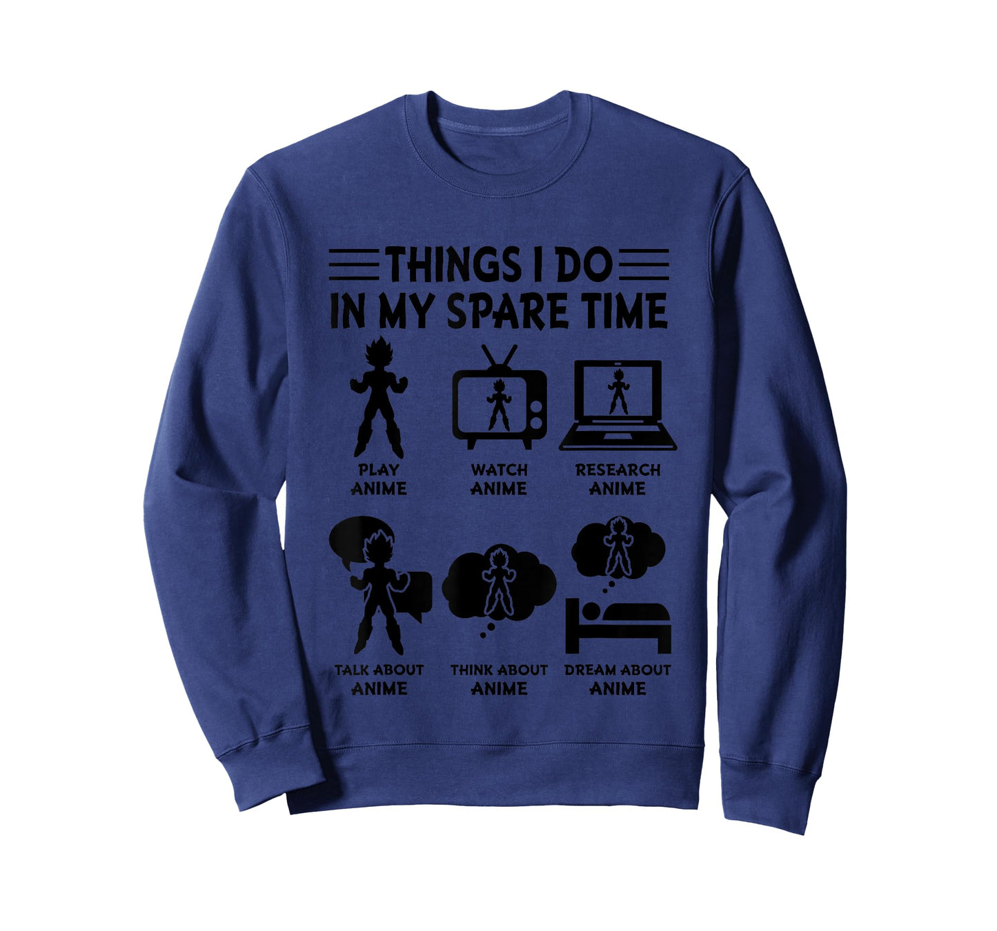 Things I Do in My Spare Time Play Watch Research Anime Merch T-Shirt