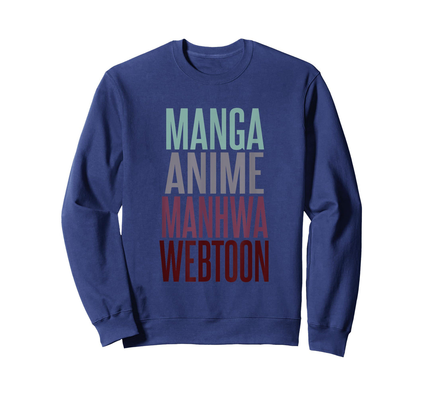 Manga Anime Manhwa Webtoon Typography Design T-Shirt