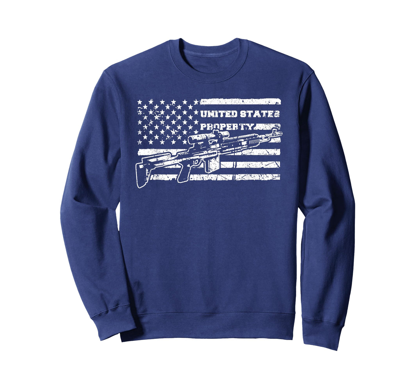 U.S. Army M14 EBR Enhanced Battle Rifle Distressed US Flag T-Shirt