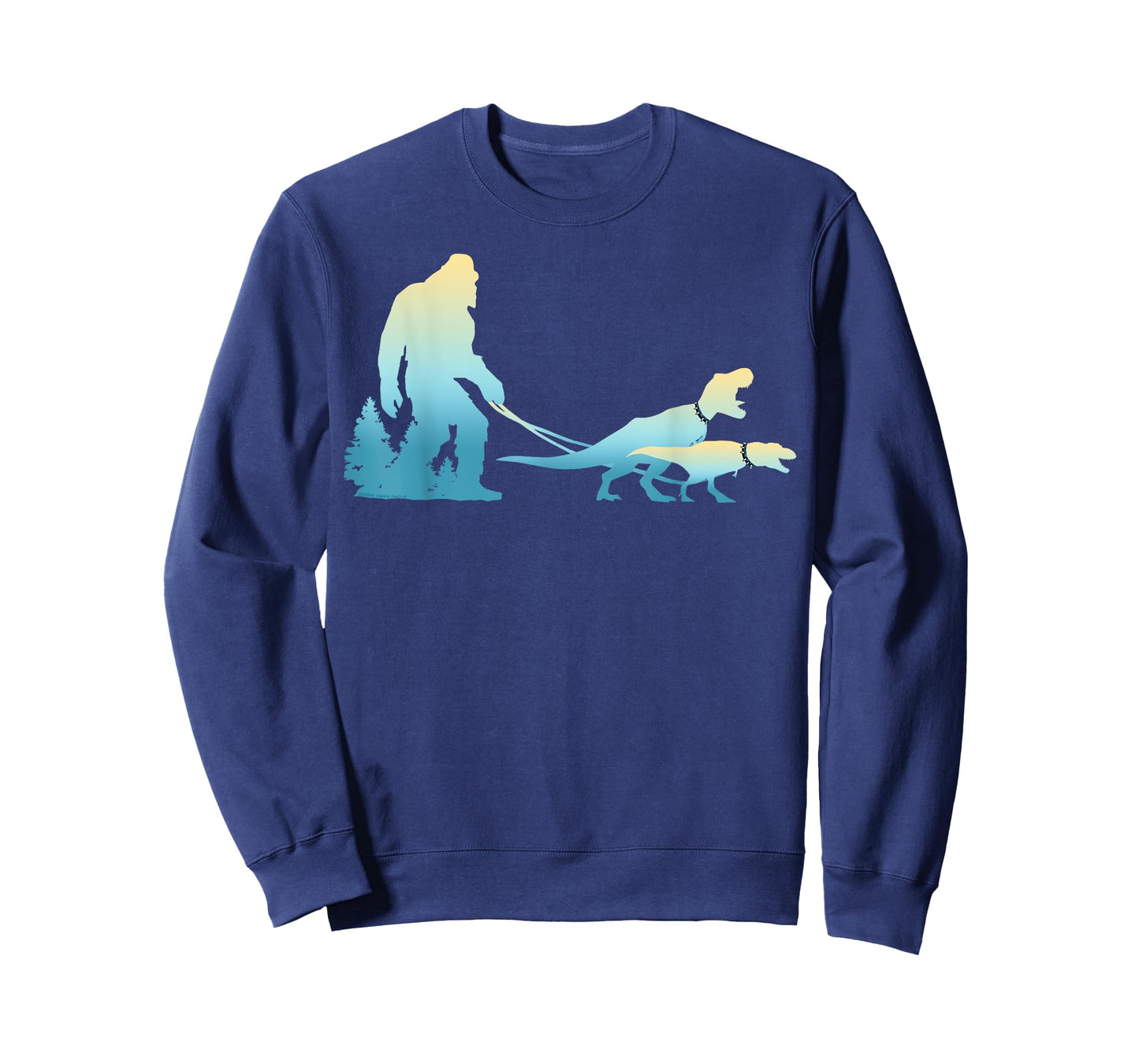 Bigfoot Walking T-Rex Dinosaurs Funny Sasquatch Dinosaur T-Shirt