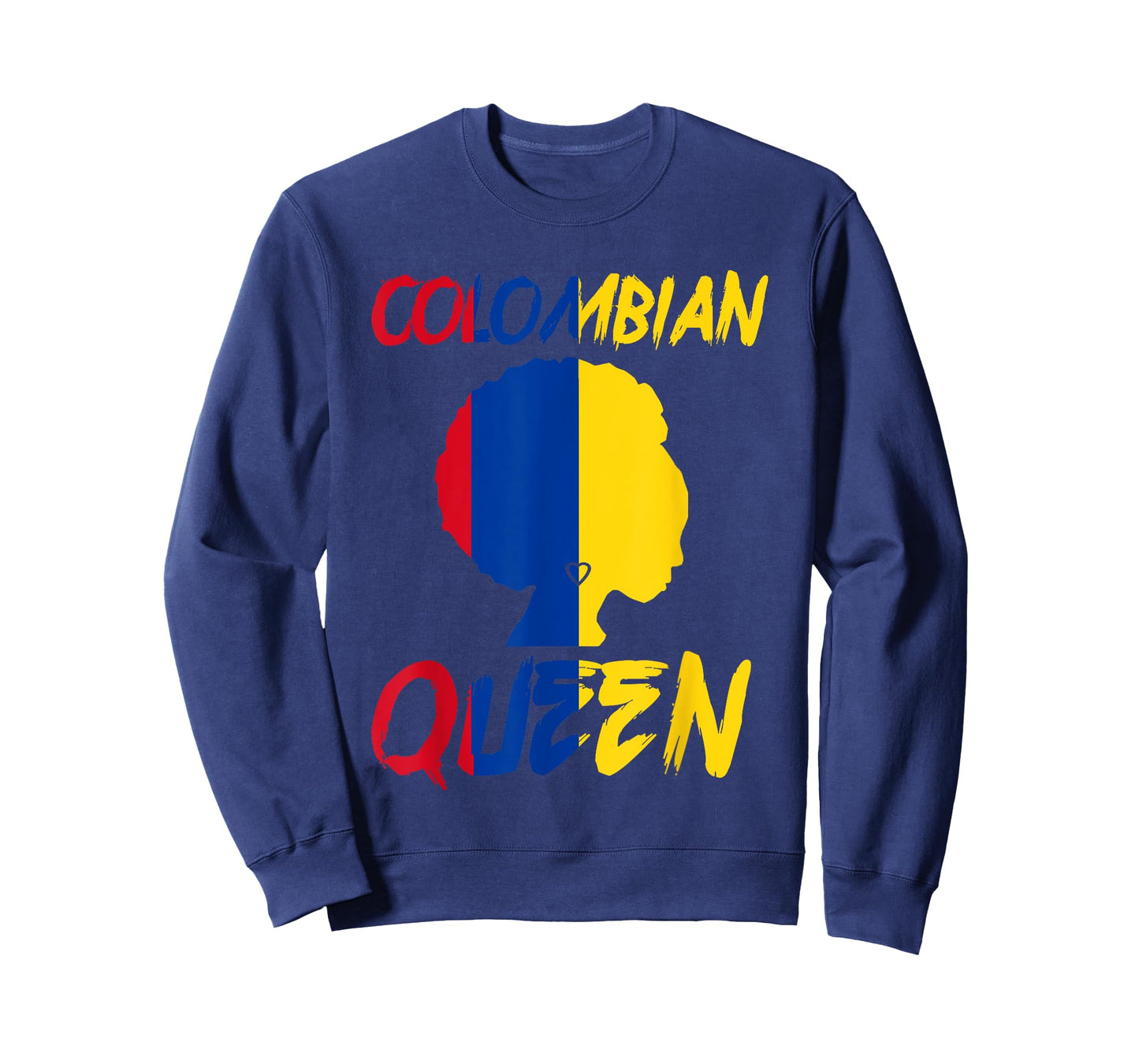 Colombian Queen Colombia Flag Afro Pride Proud Culture Home T-Shirt